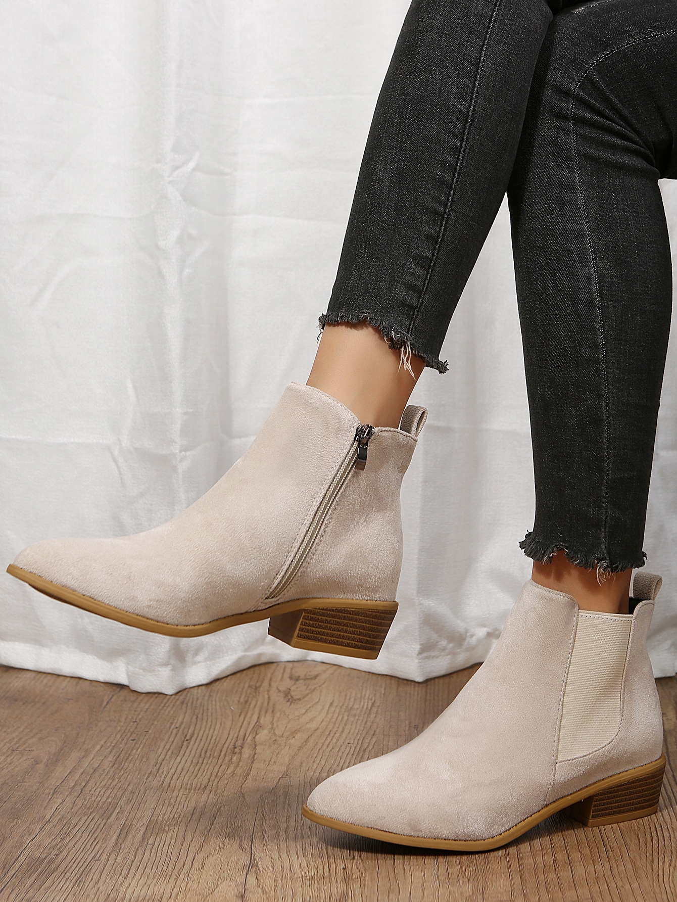 In Beige Women Fashion Boots