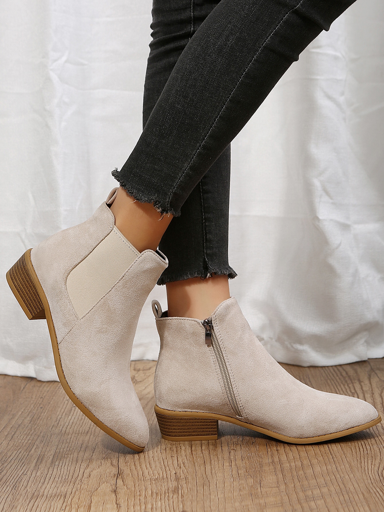 In Beige Women Fashion Boots