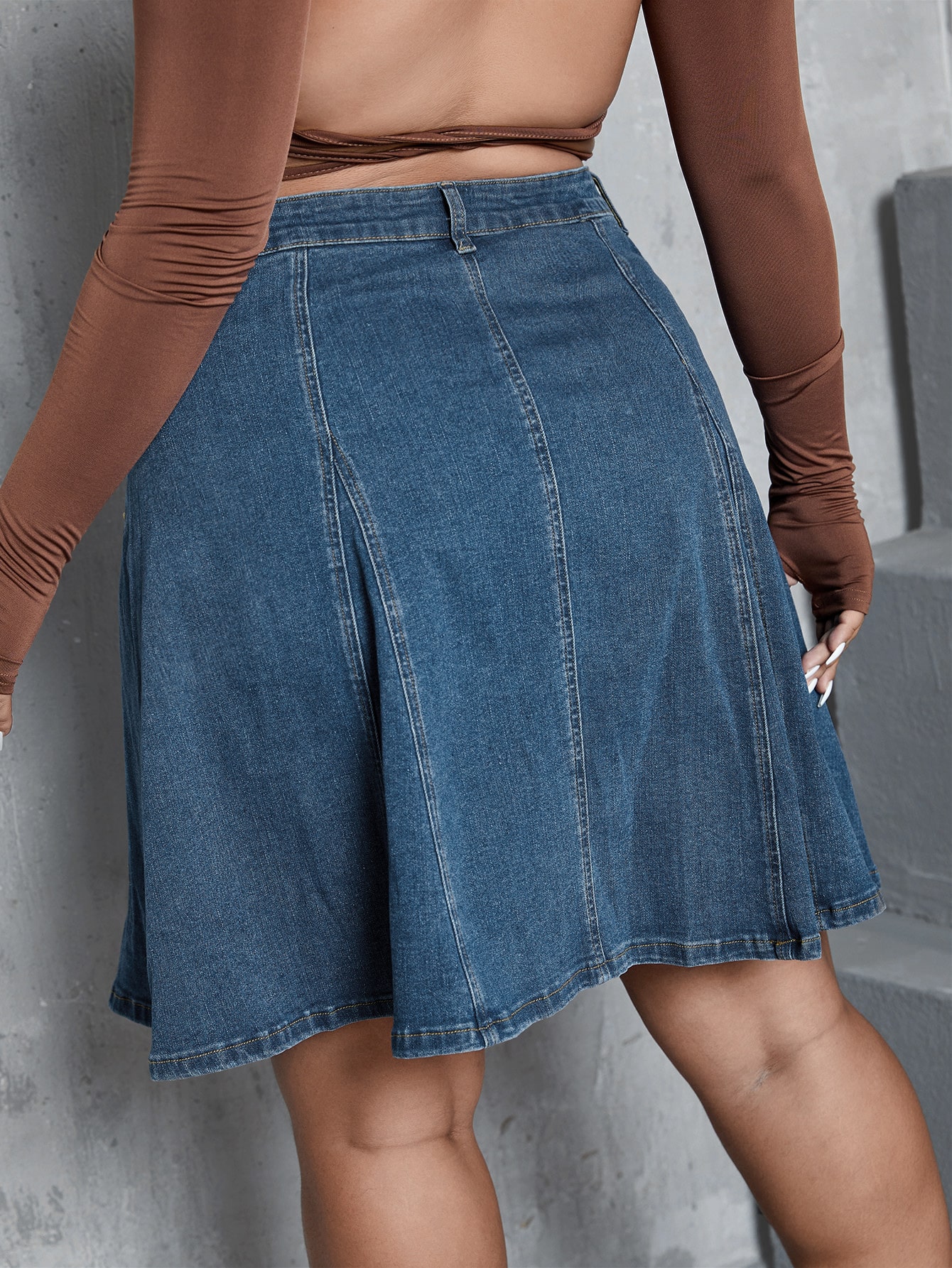 Plus Size Denim Skirts