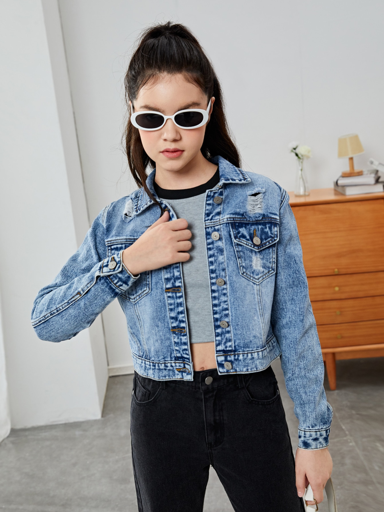 Teen Girls Denim Jackets & Coats