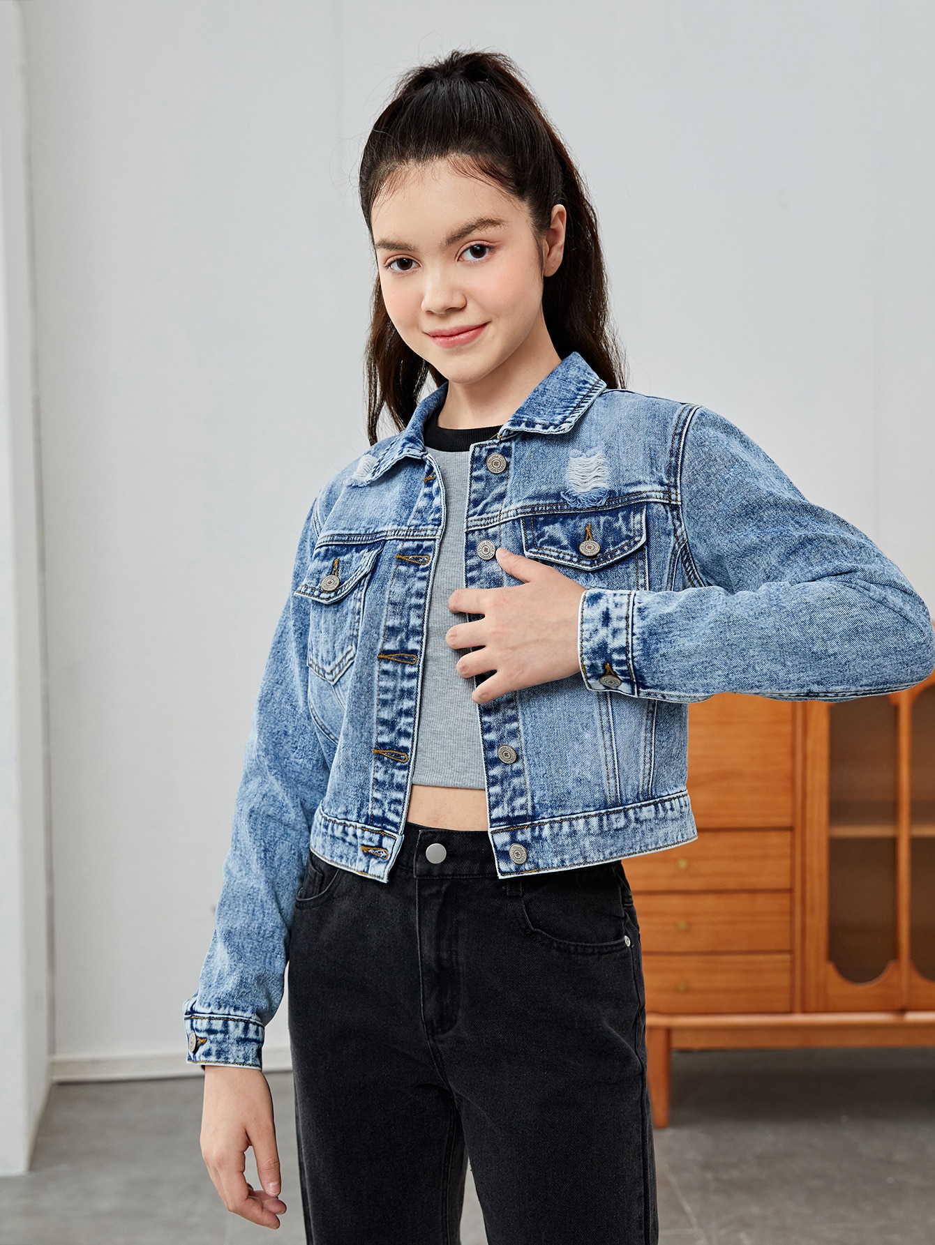 Teen Girls Denim Jackets & Coats