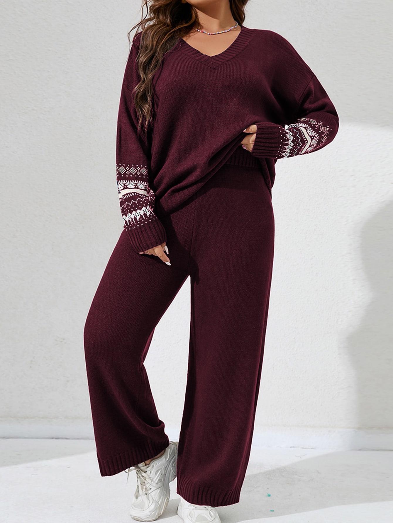 In Casual Plus Size Sweater Co-ords