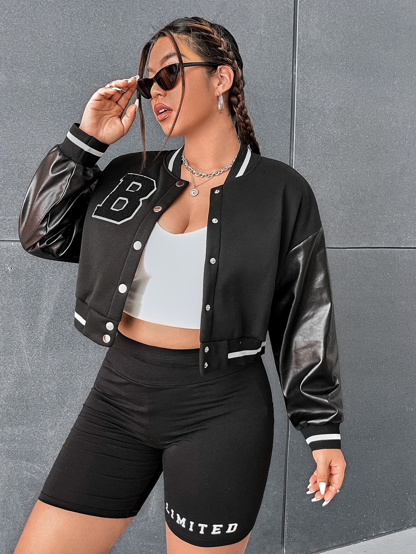 In Black Plus Size Jackets