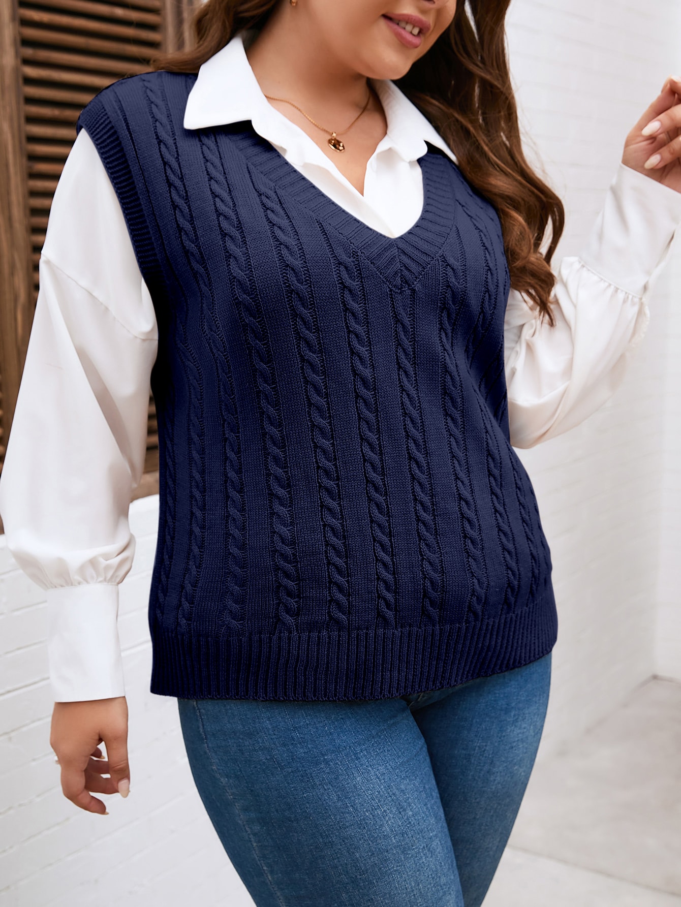 In Casual Plus Size Sweater Vests