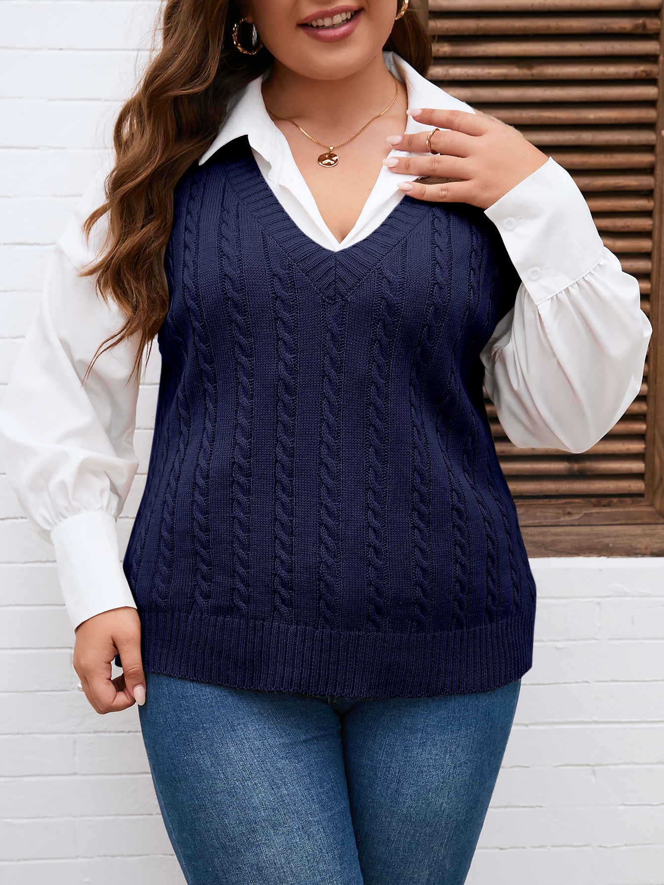 In Casual Plus Size Sweater Vests