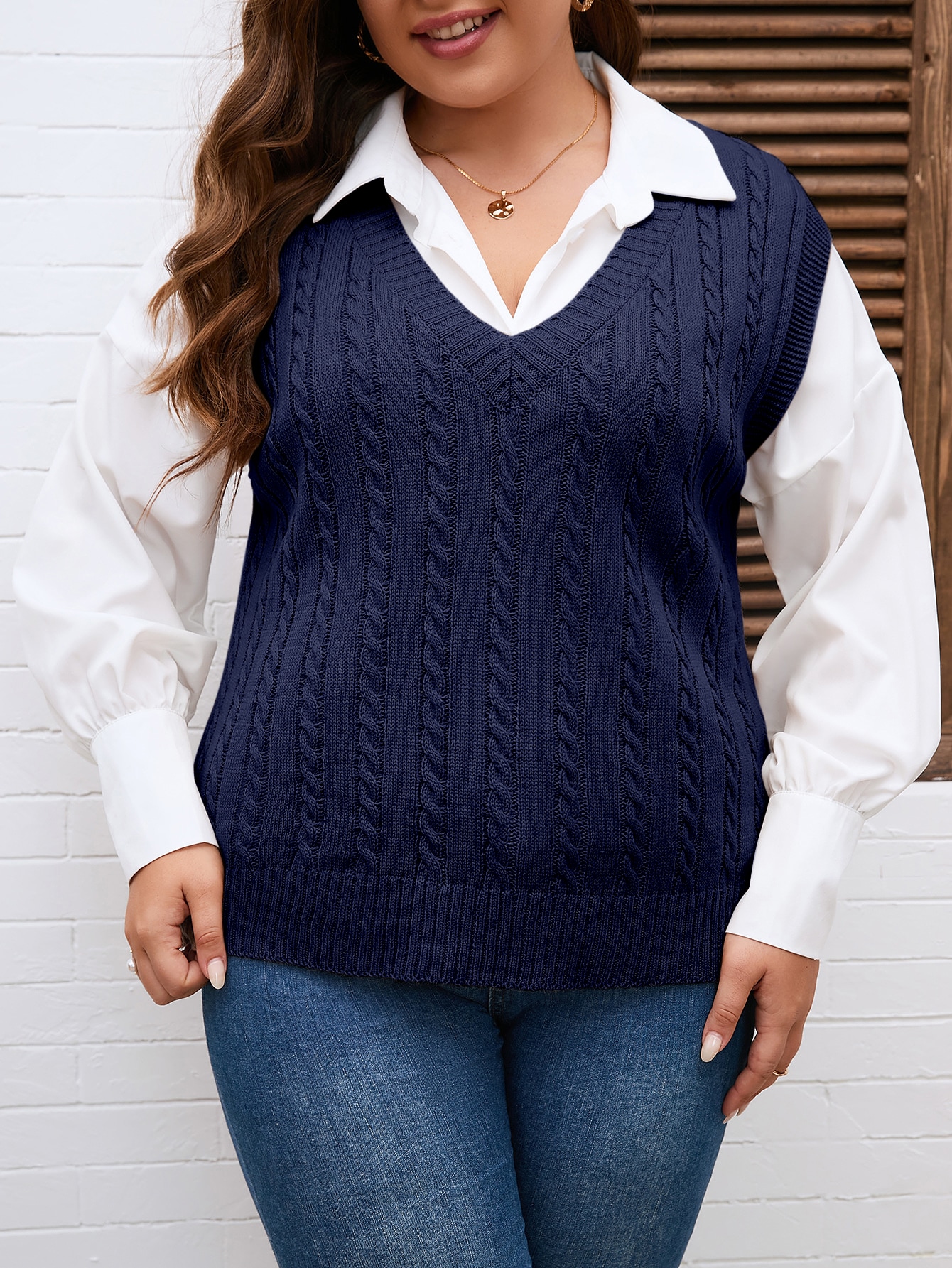 In Casual Plus Size Sweater Vests