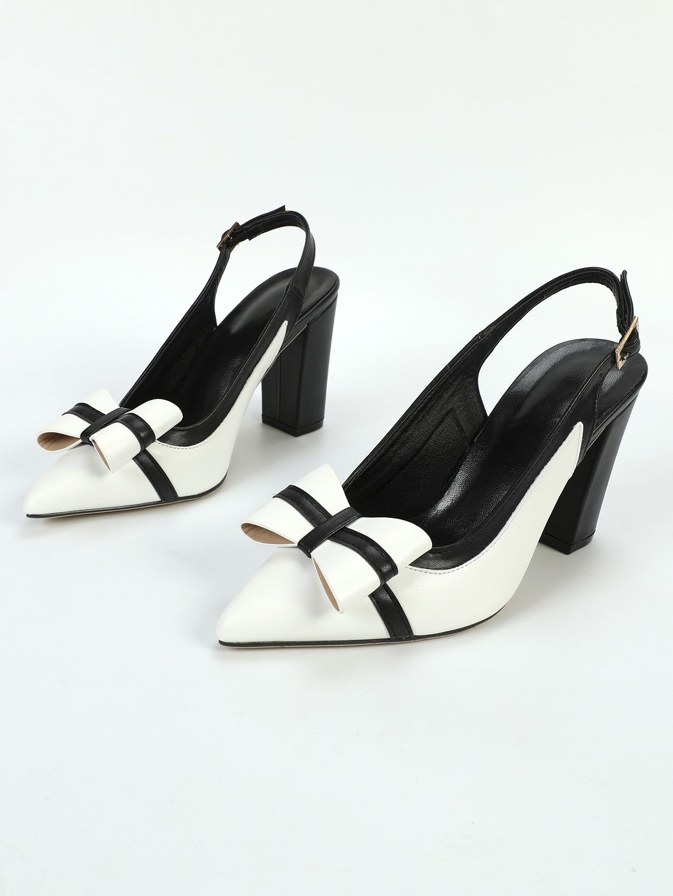 In Black and White Women Pumps