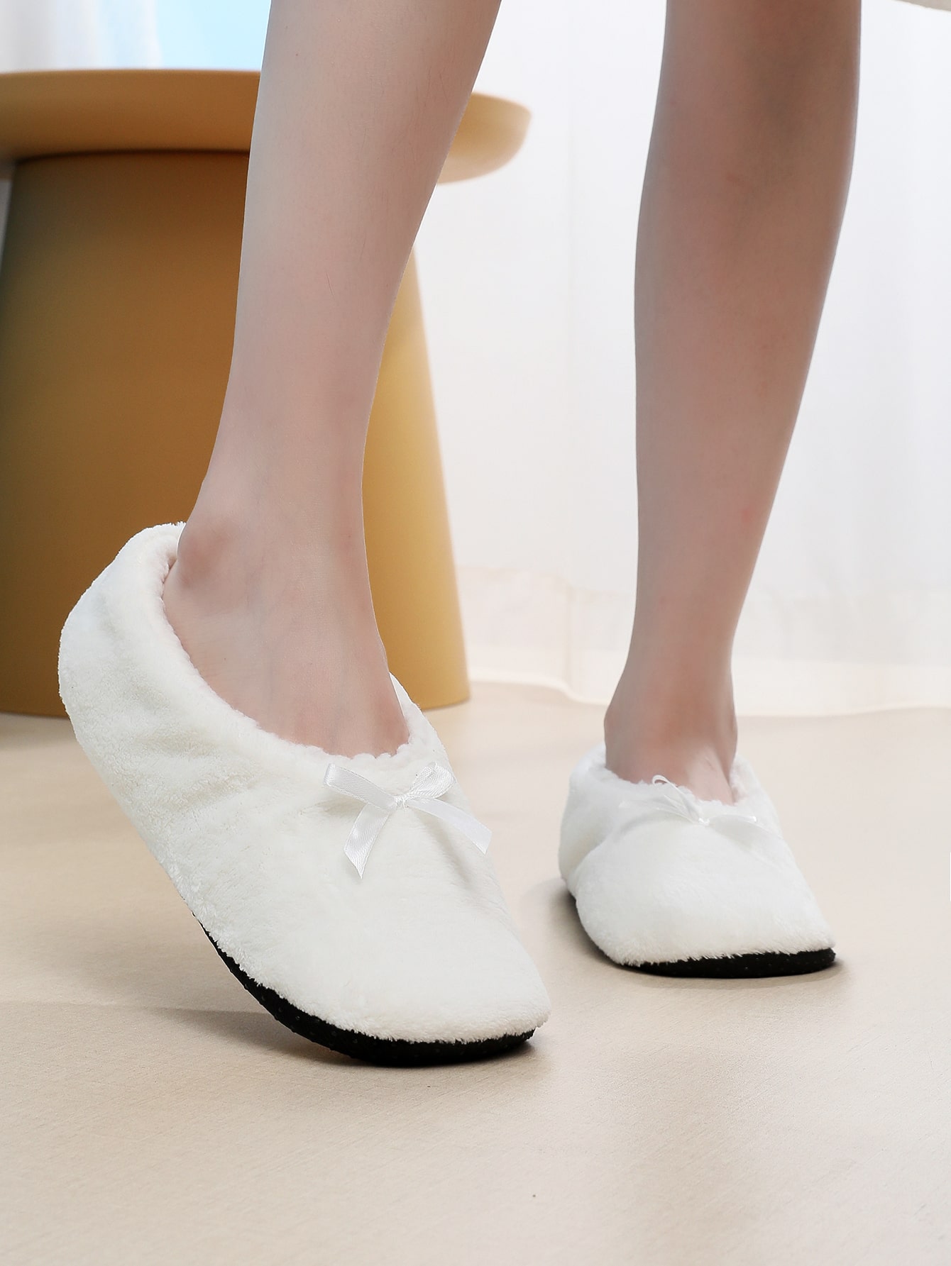 In Beige Women Home Slippers