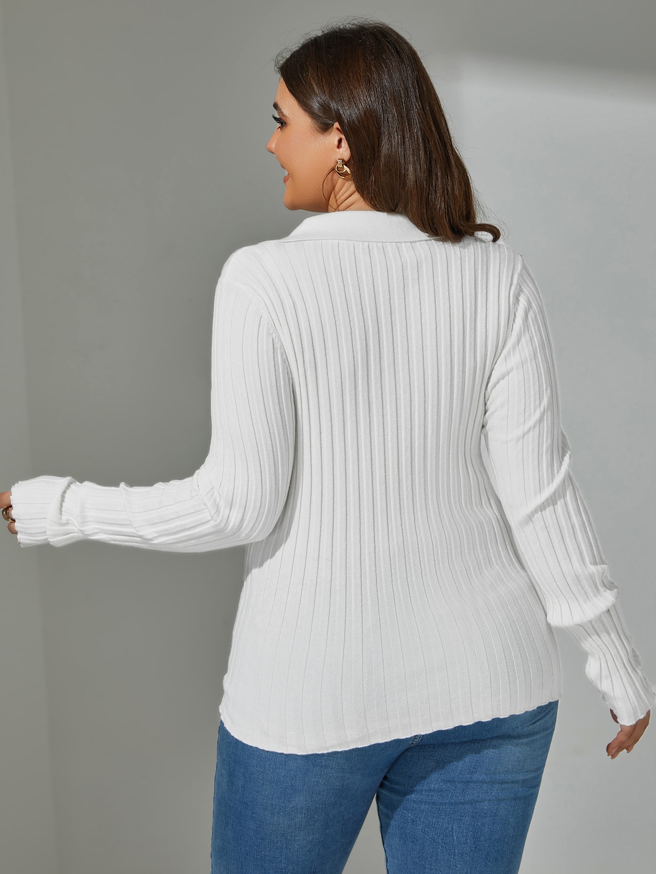 In White Plus Size Sweaters