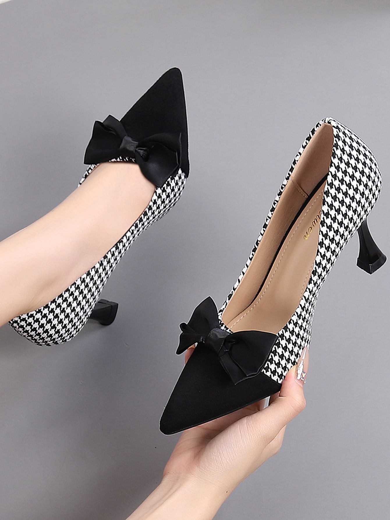 In Black and White Women Pumps