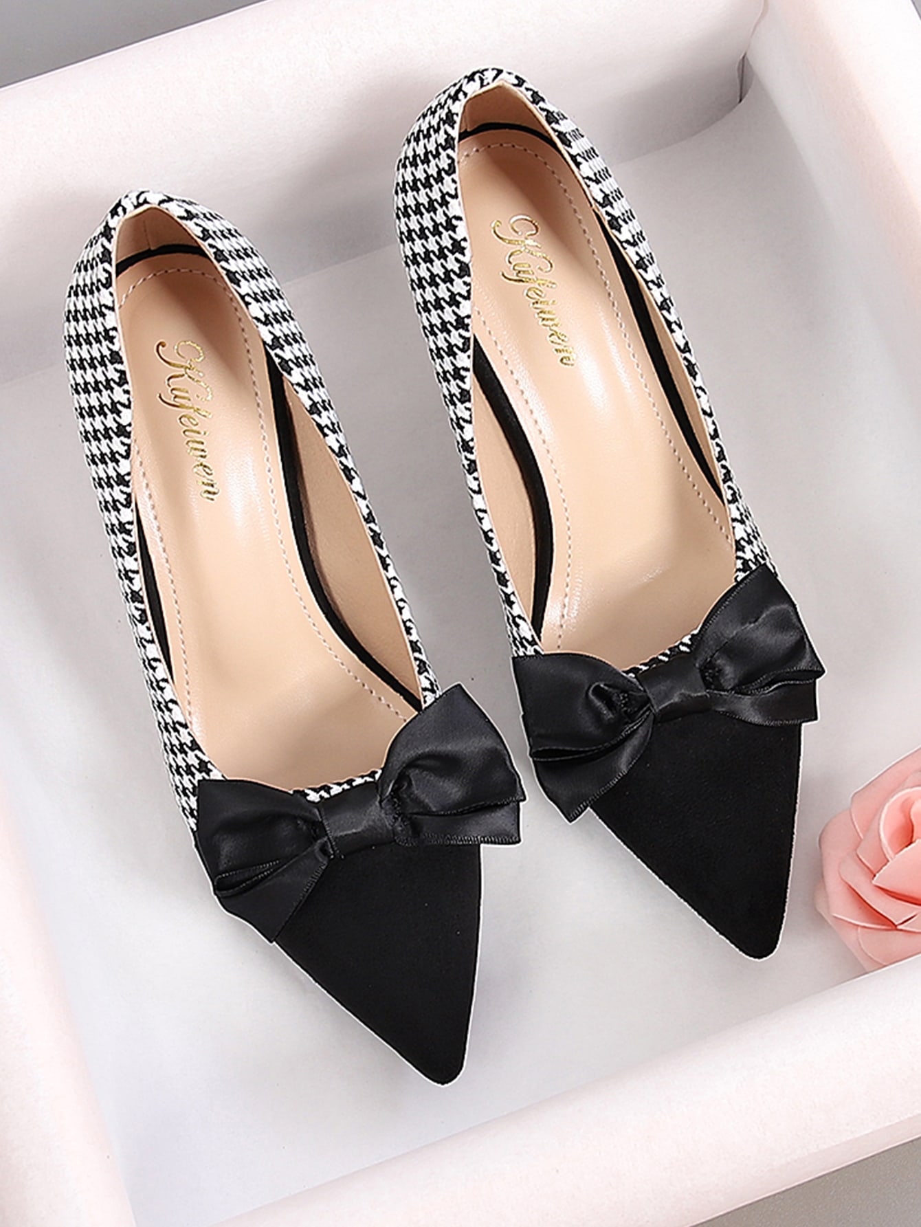 In Black and White Women Pumps