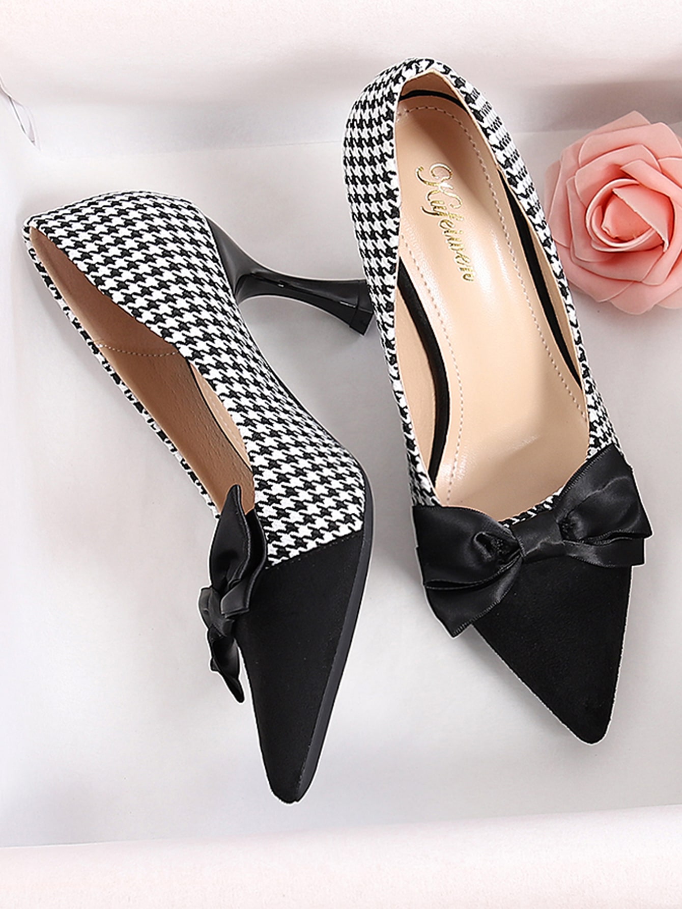 In Black and White Women Pumps