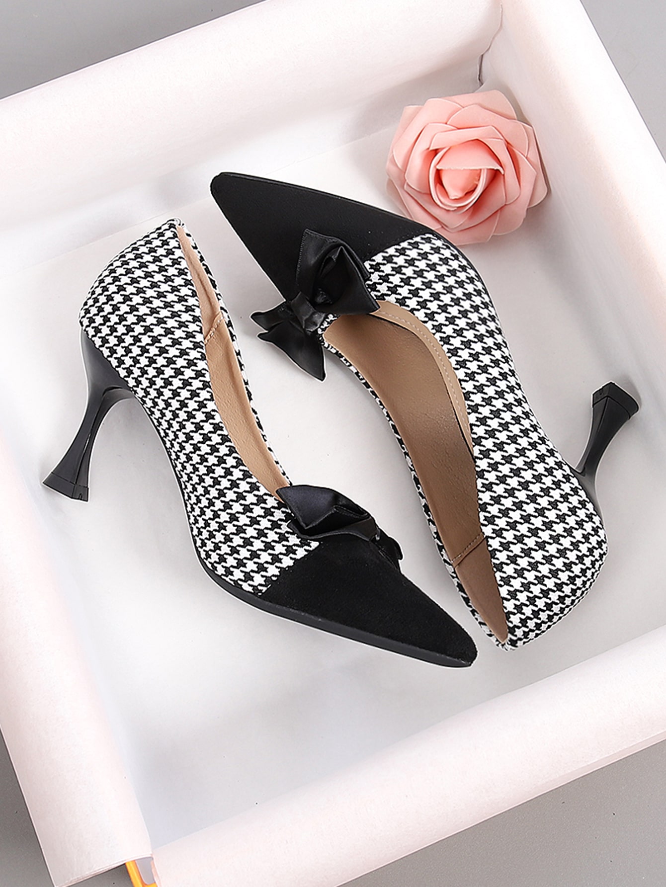 In Black and White Women Pumps