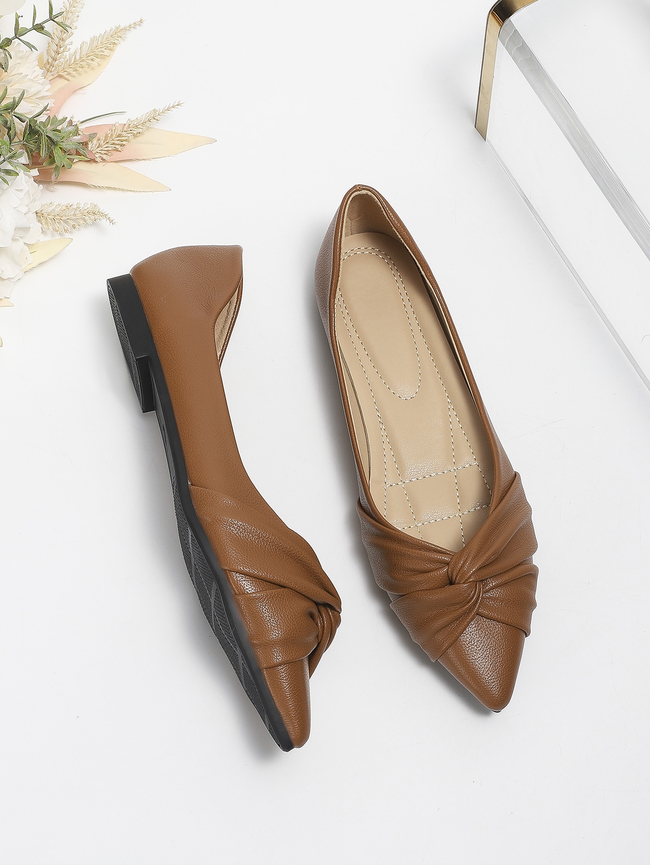 In Brown Women Flats