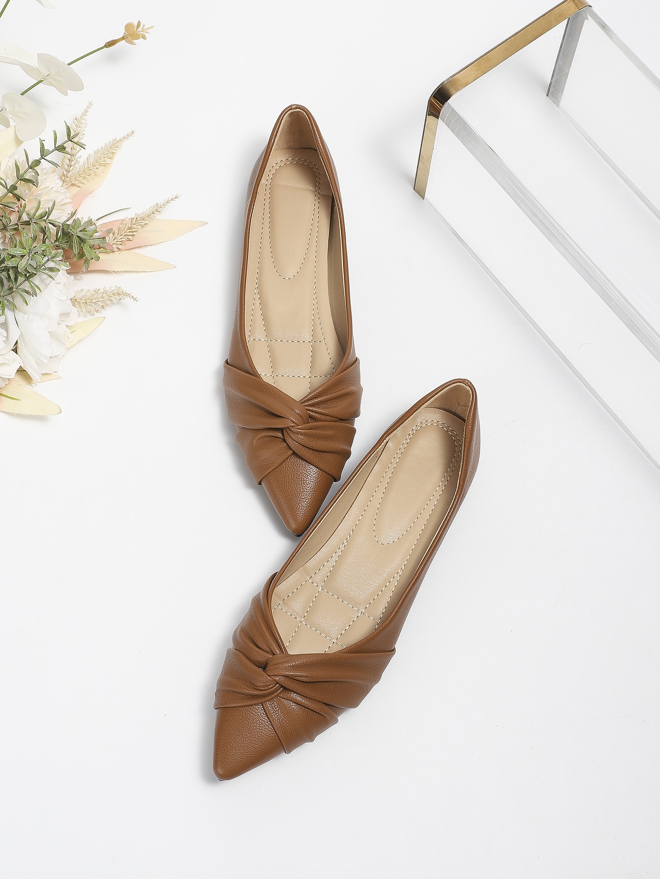 In Brown Women Flats