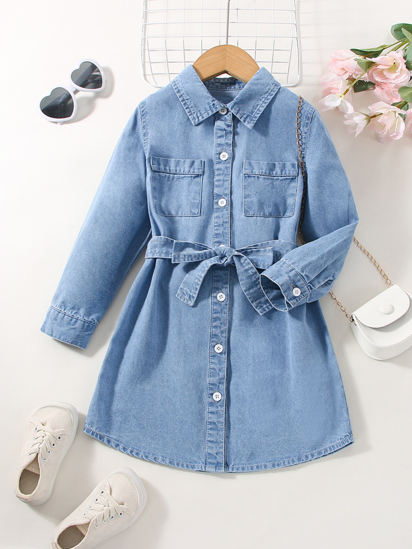 Young Girls Denim Dresses