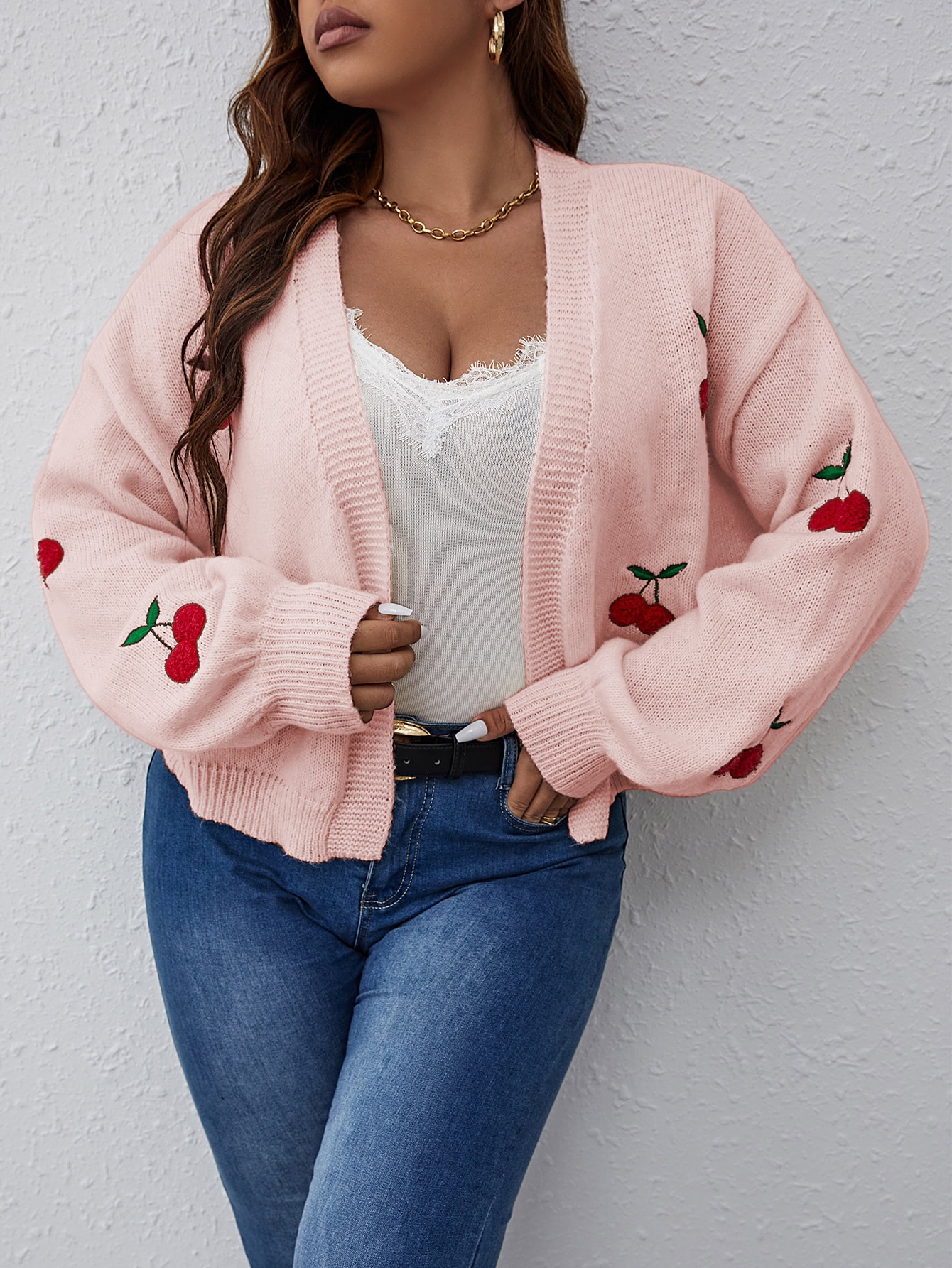 In Long Sleeve Plus Size Cardigans