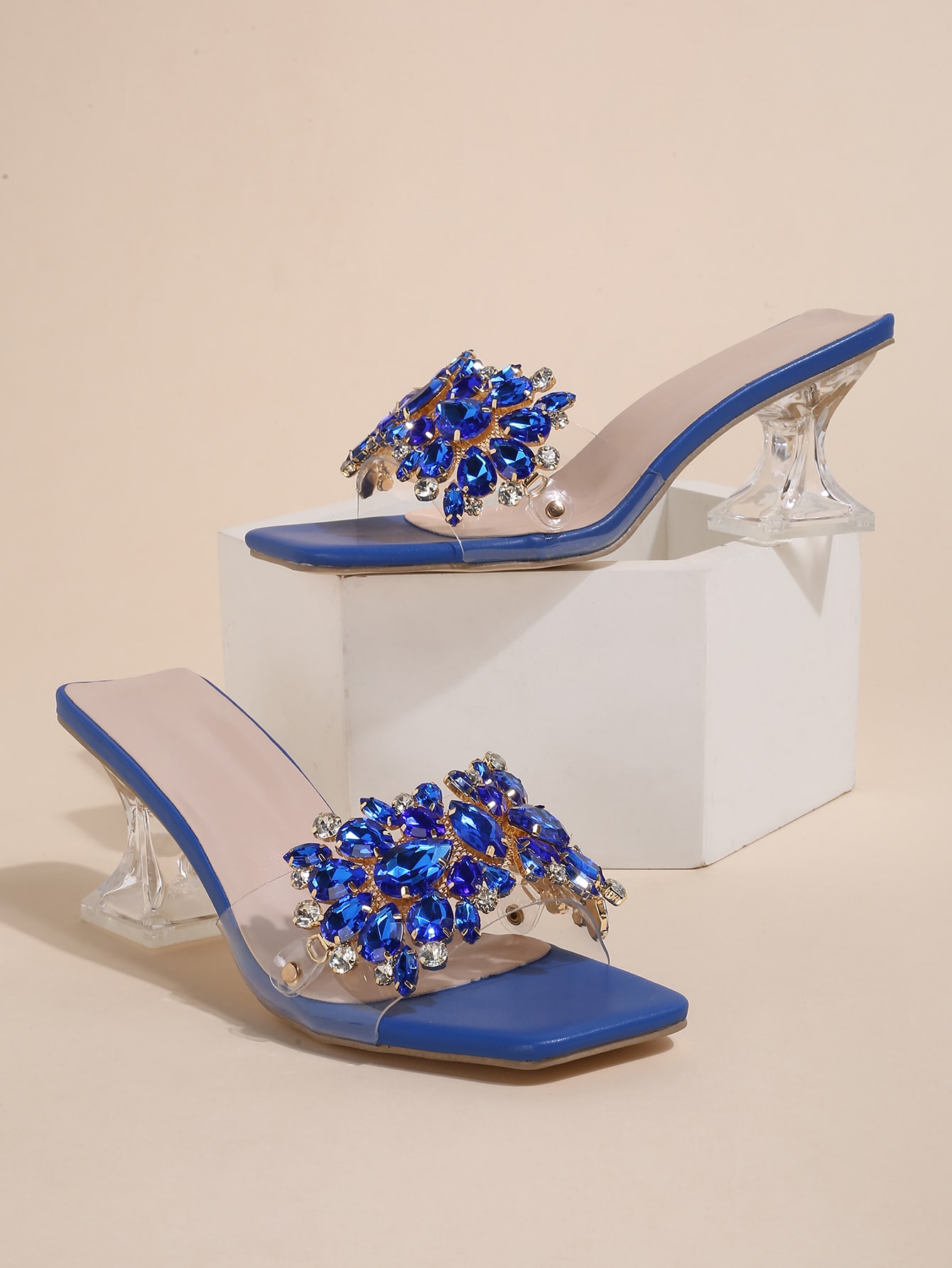 In Blue Women Heeled Sandals