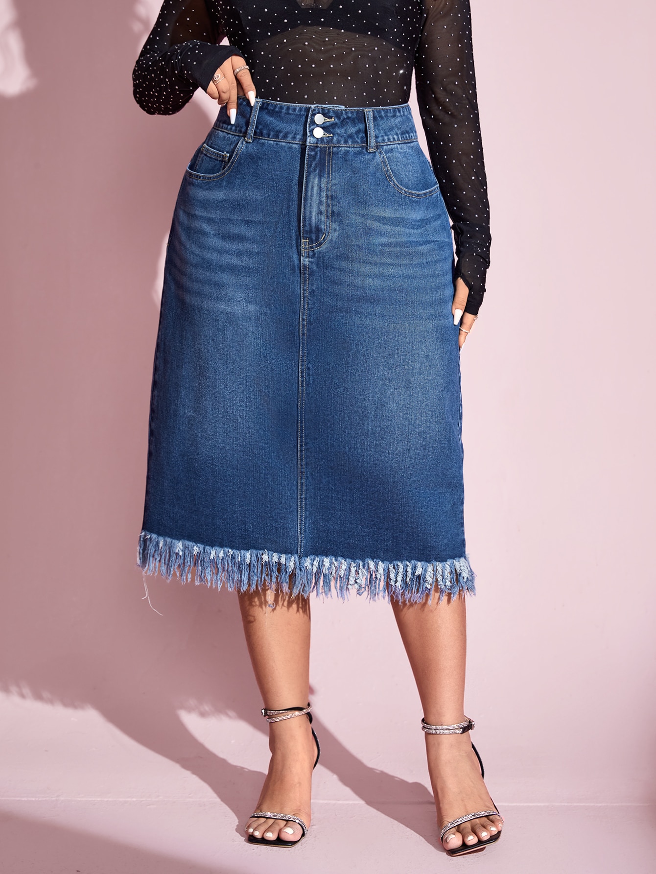 Plus Size Denim Skirts