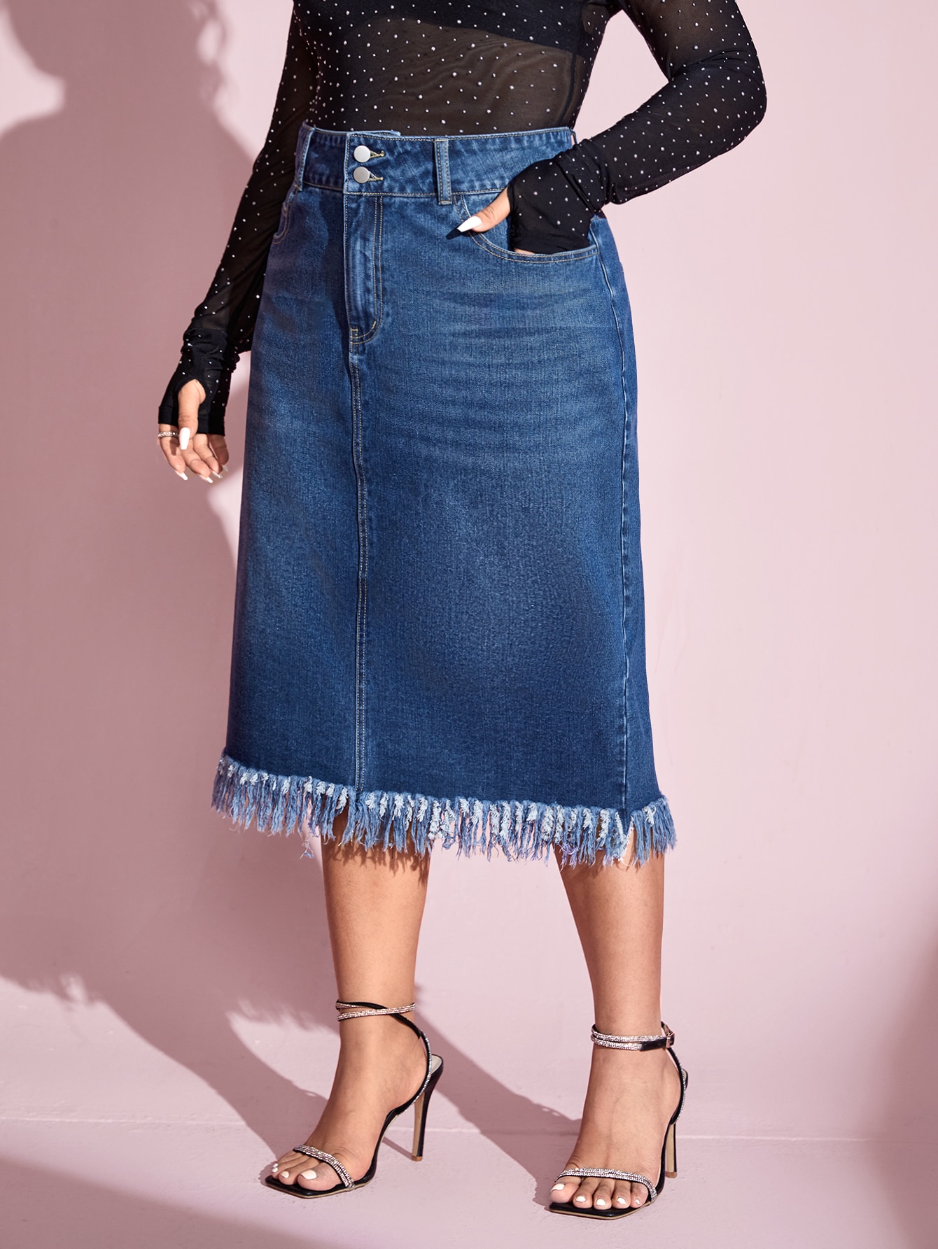 Plus Size Denim Skirts