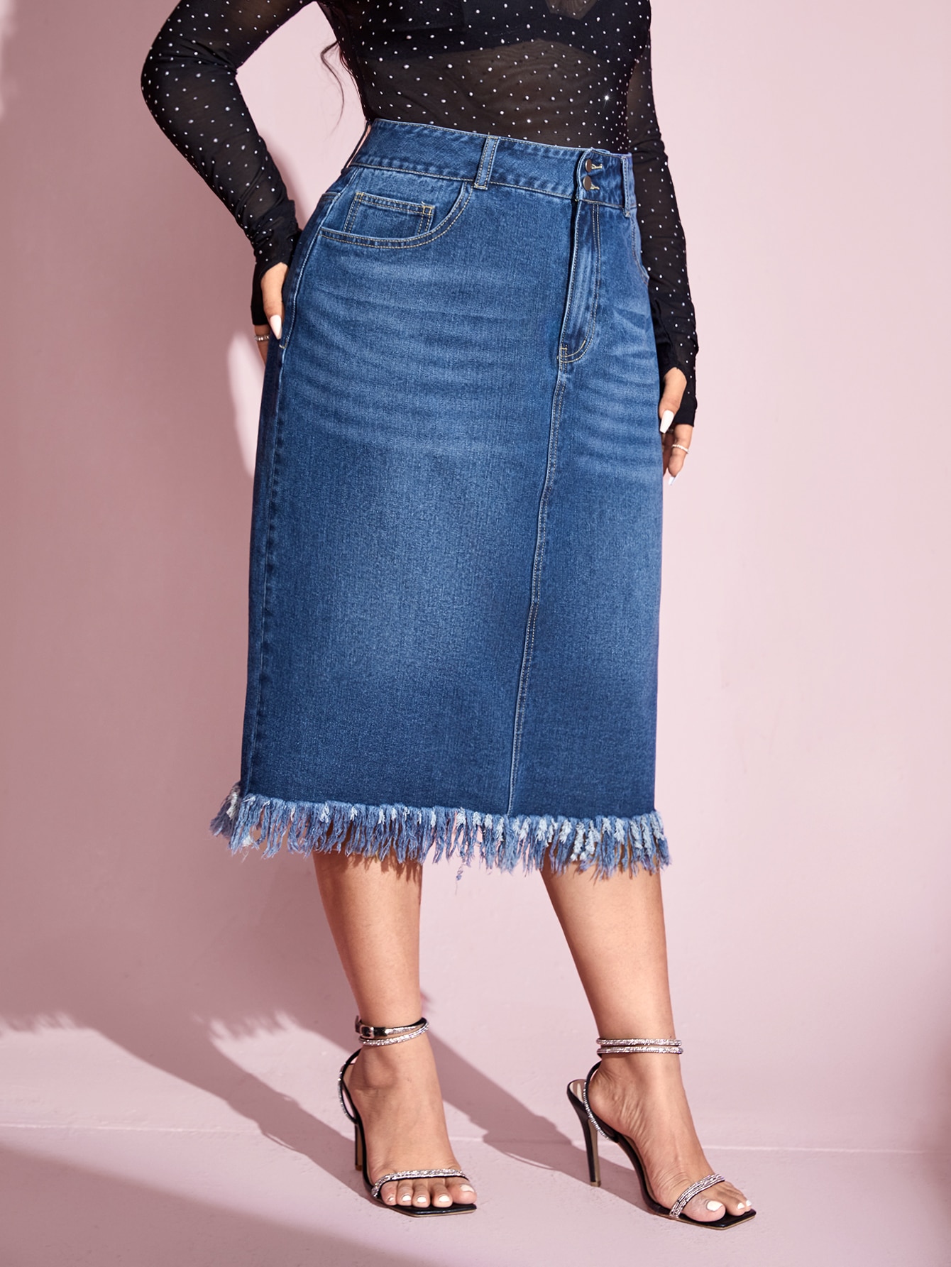 Plus Size Denim Skirts