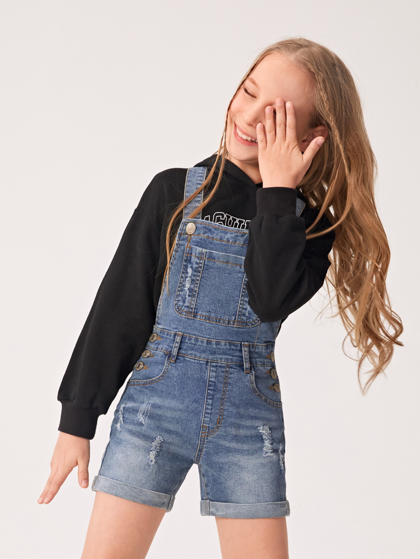 Tween Girls Denim Overalls & Jumpsuits