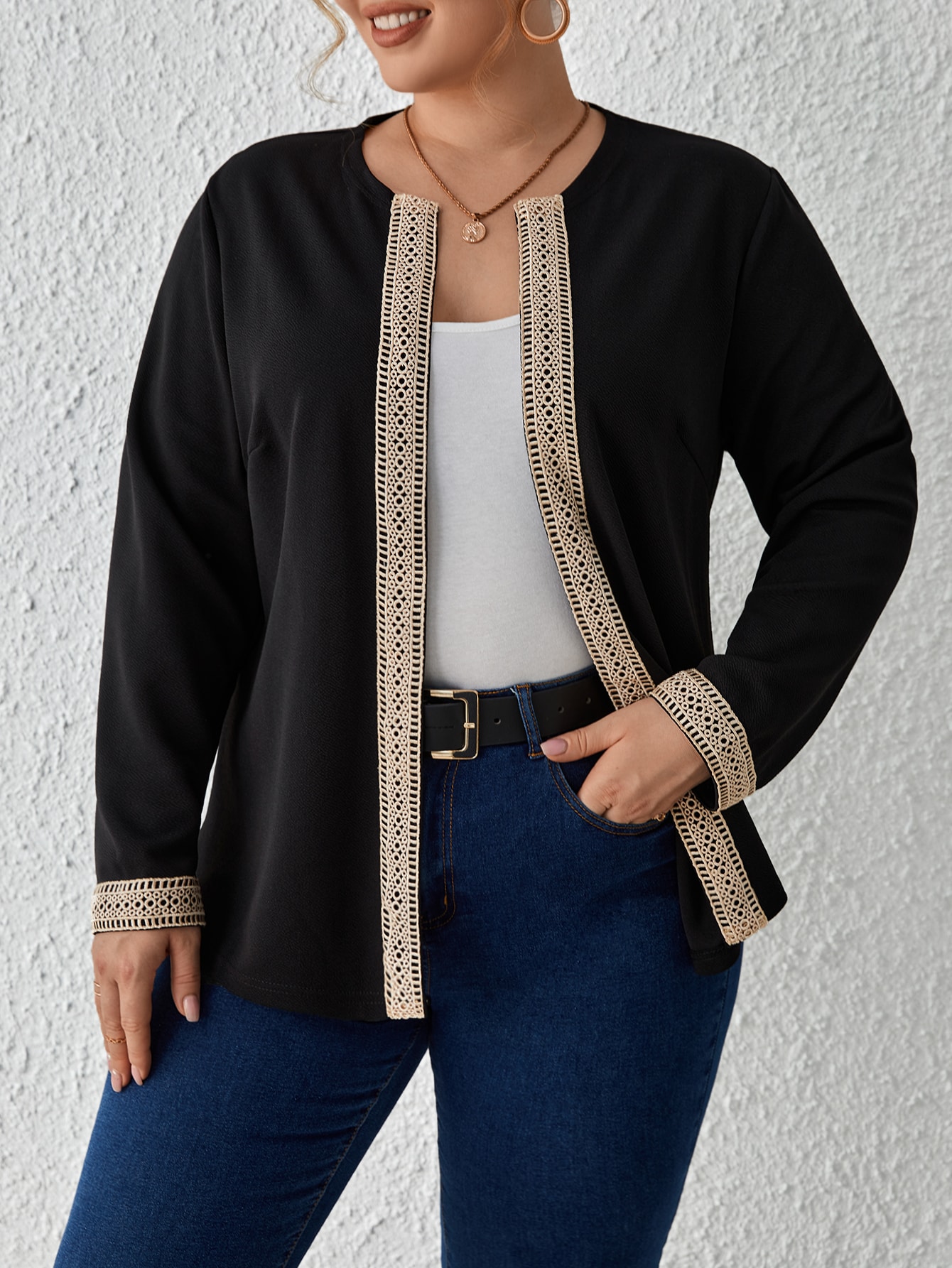 In Black Plus Size Jackets