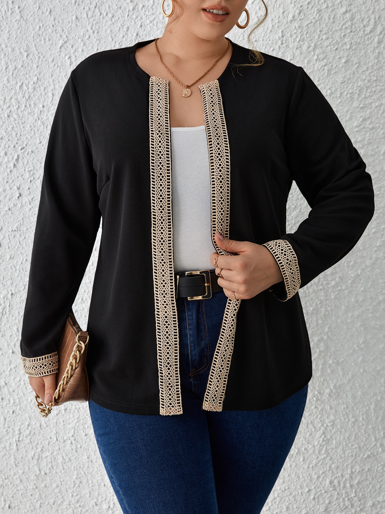 In Black Plus Size Jackets