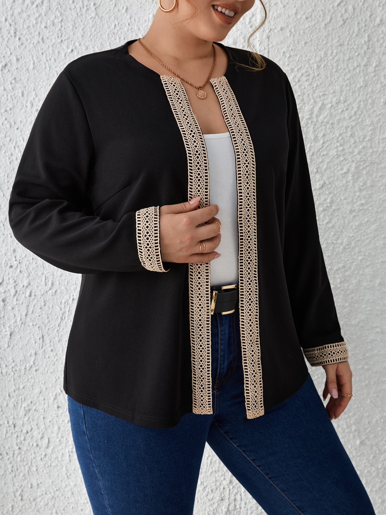 In Black Plus Size Jackets