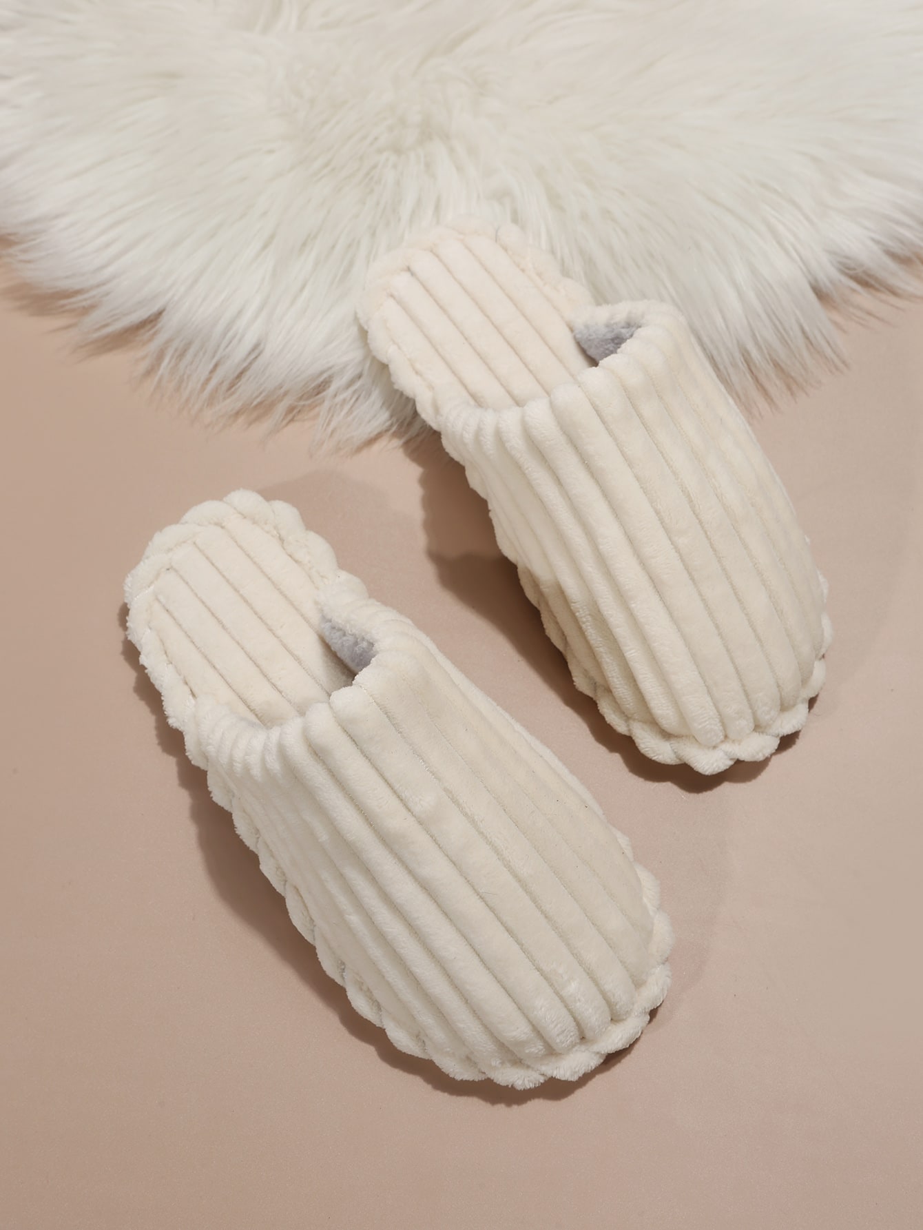 In Beige Women Home Slippers