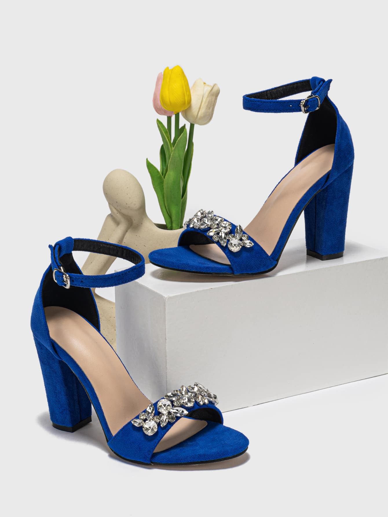 In Blue Women Heeled Sandals