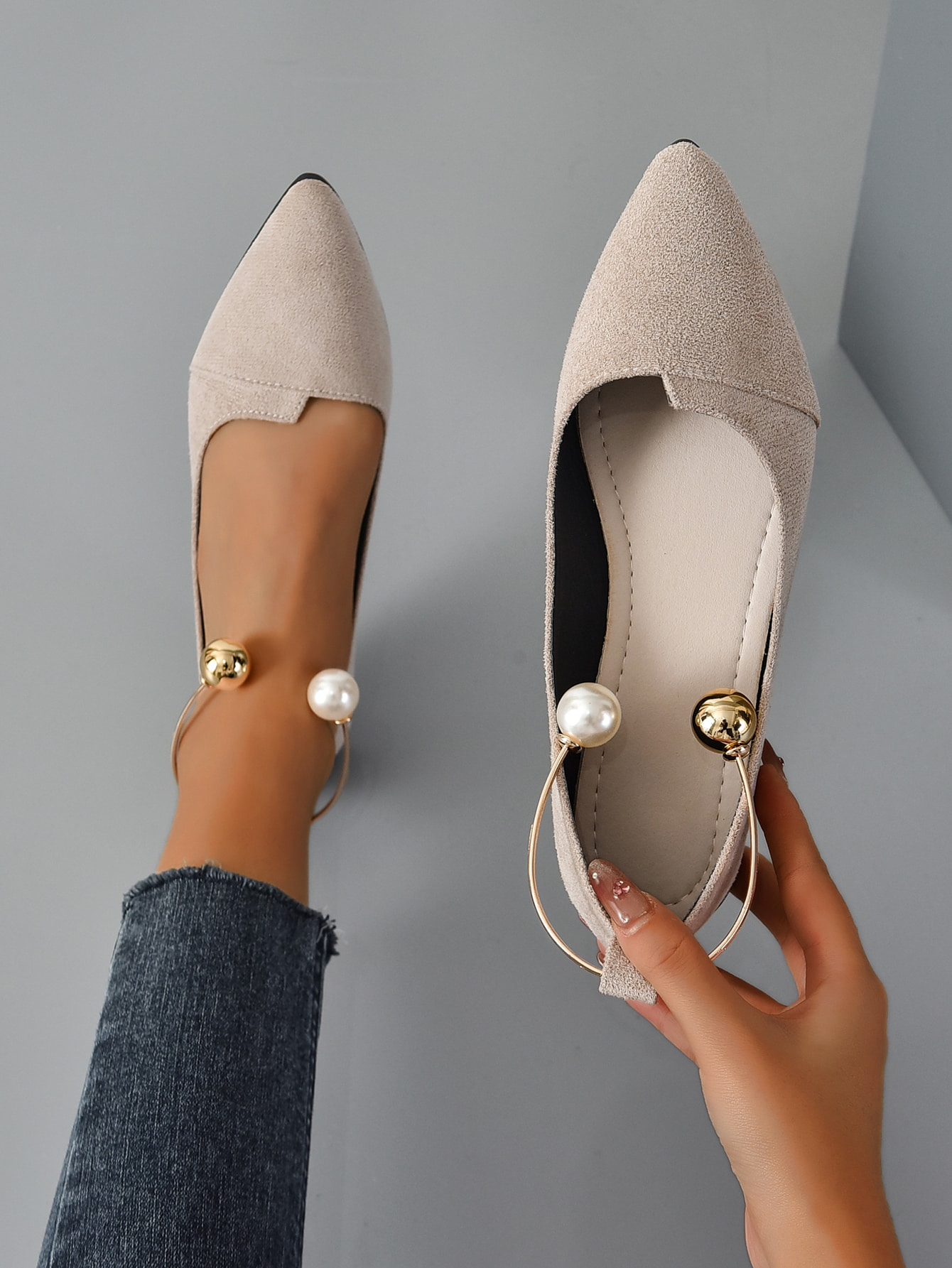 In Apricot Women Flats