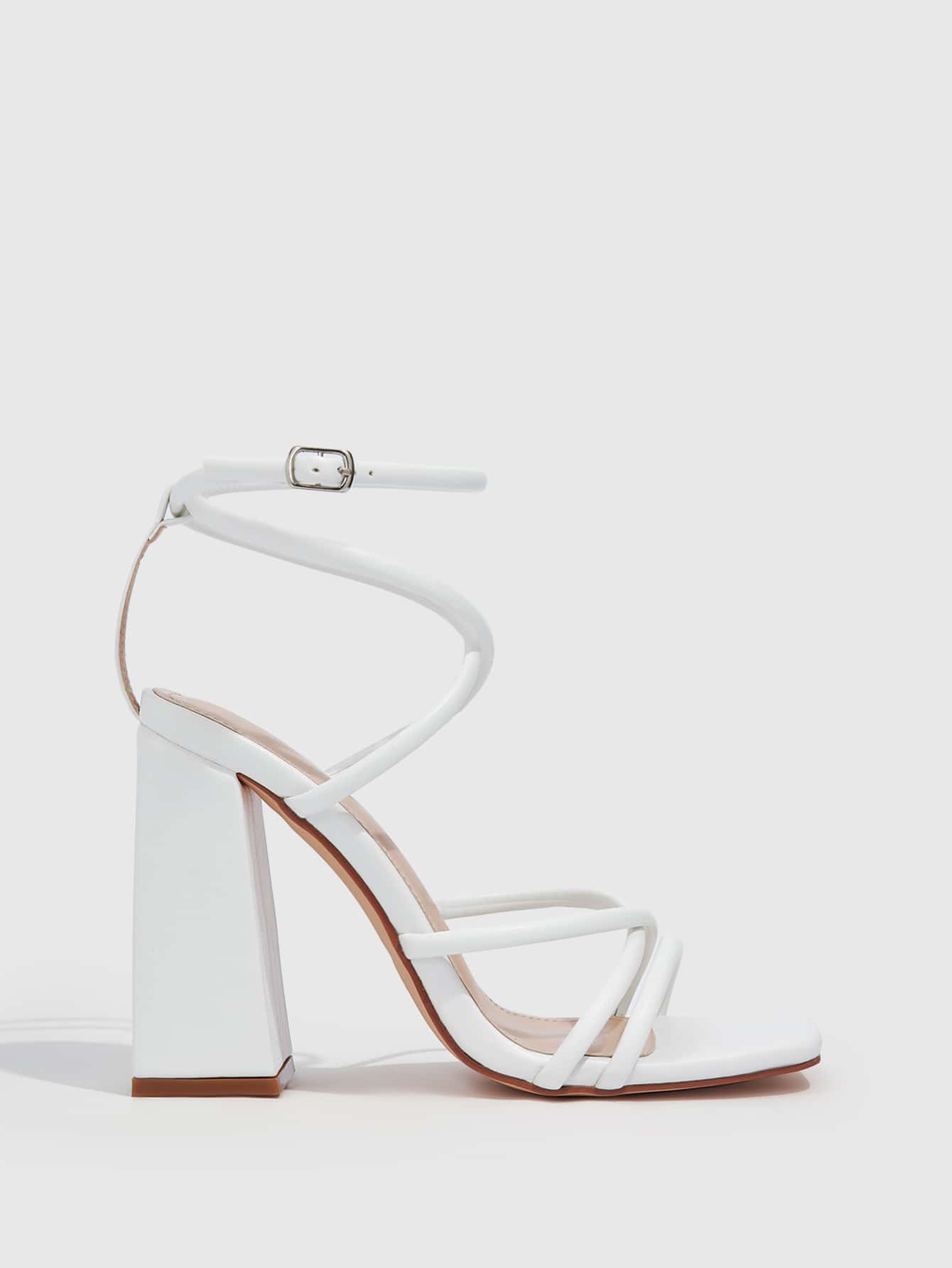 In White Women Heeled Sandals