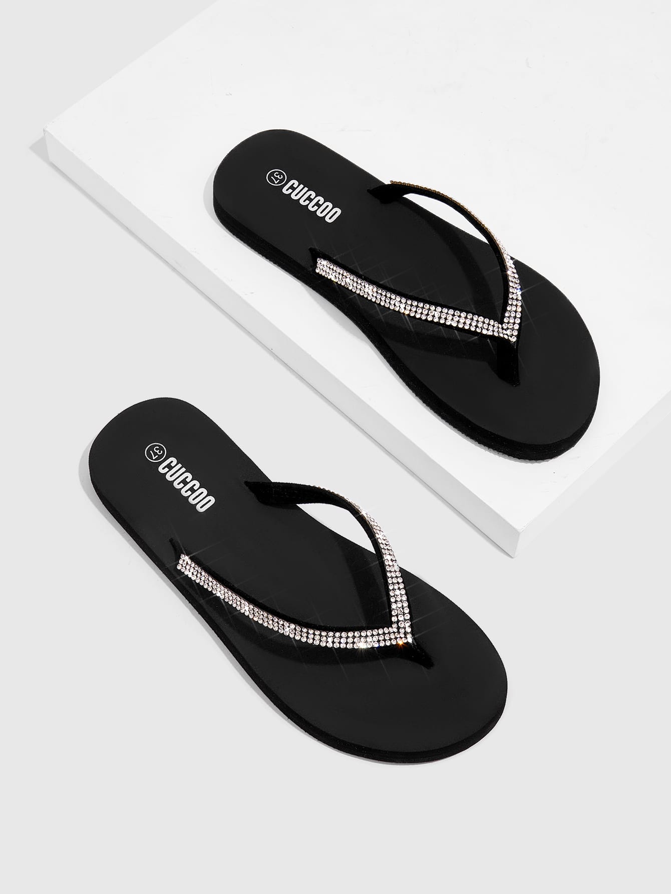 In Black Women Slippers