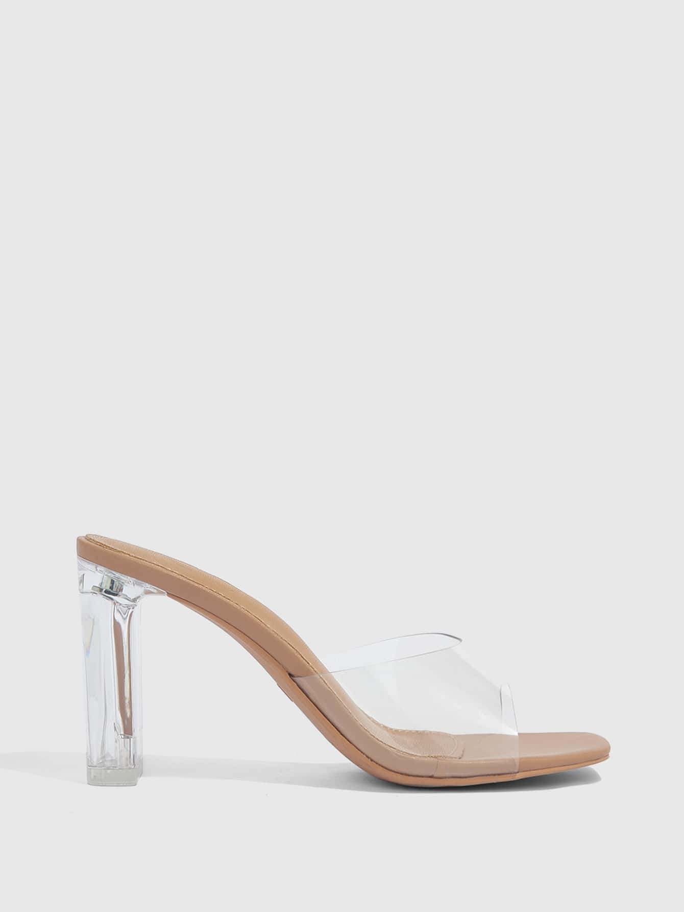 In Clear Women Heeled Sandals