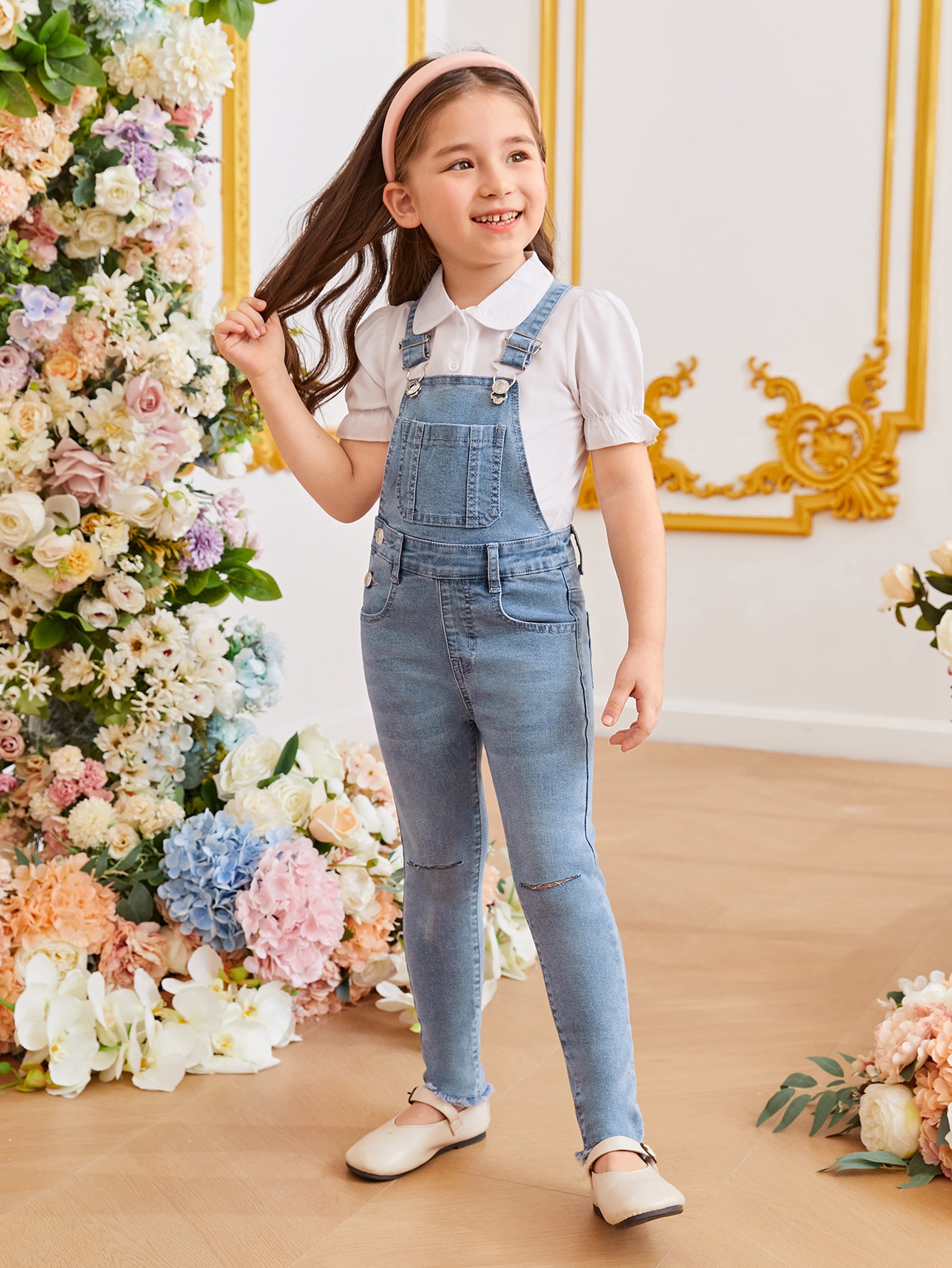 Young Girls Denim Overalls & Jumpsuits