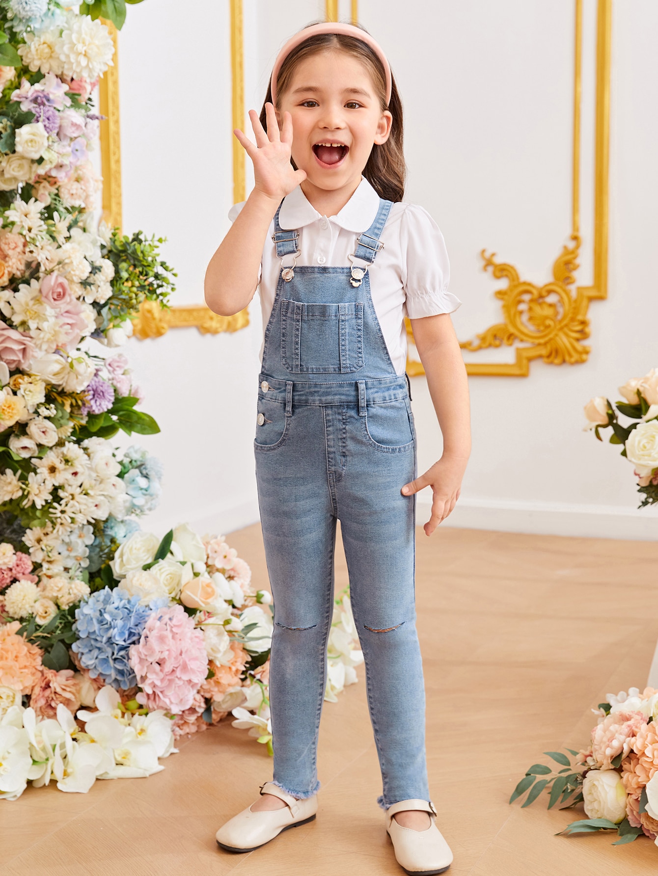 Young Girls Denim Overalls & Jumpsuits