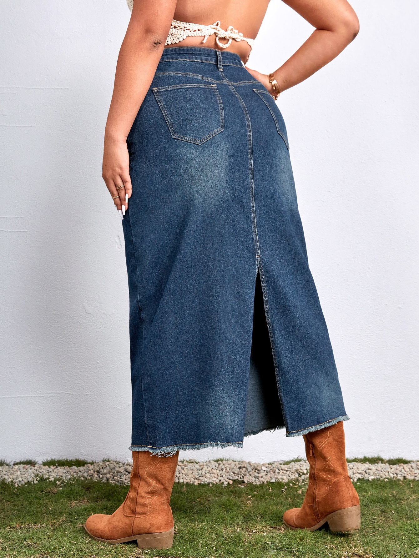 Plus Size Denim Skirts