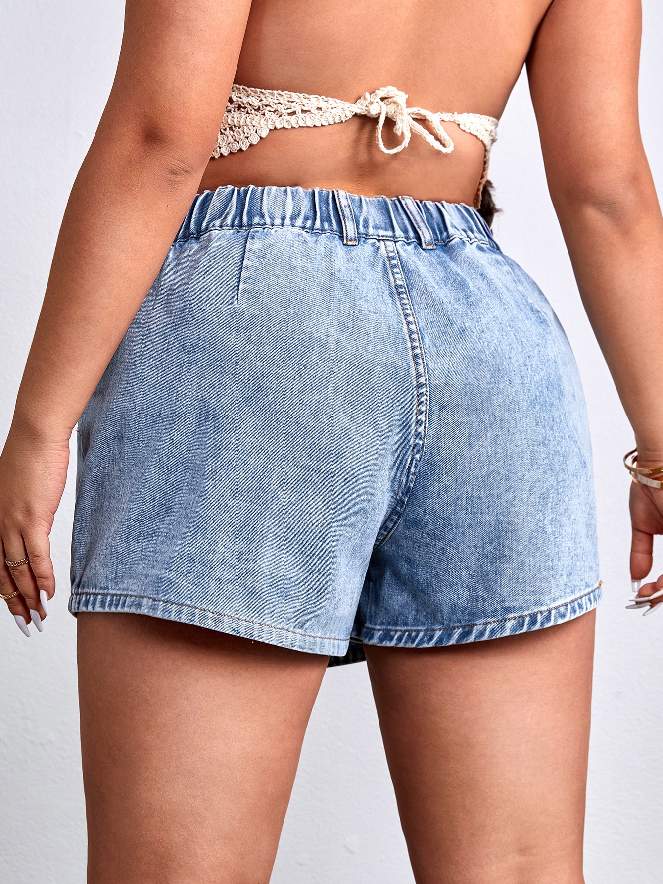 Plus Size Denim Shorts