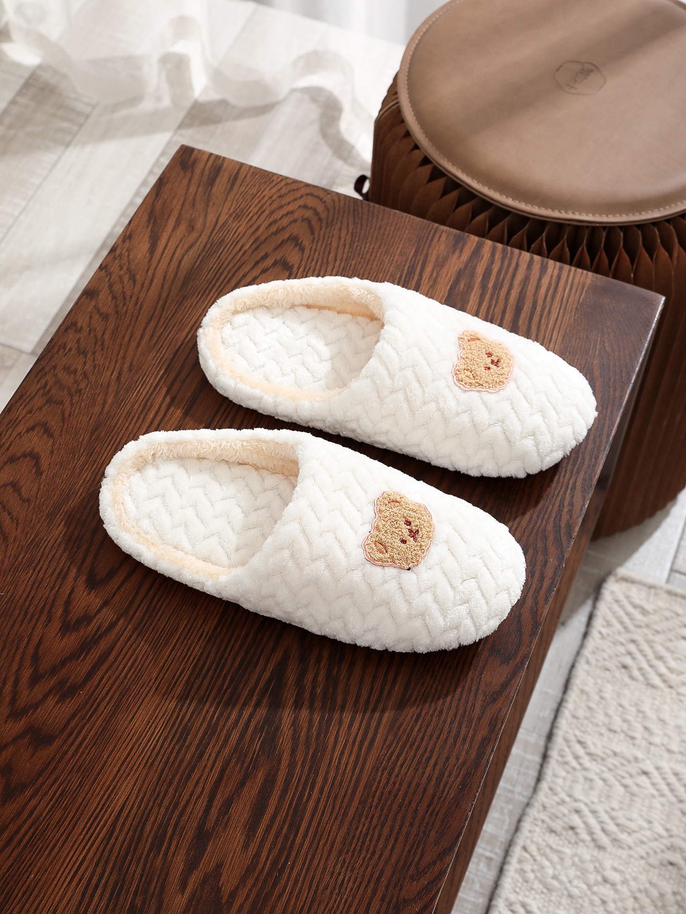 In Beige Women Home Slippers