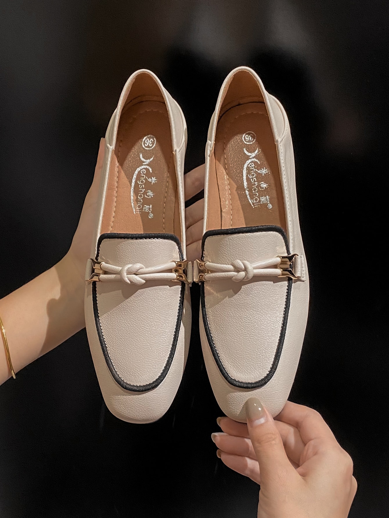 In Beige Women Flats