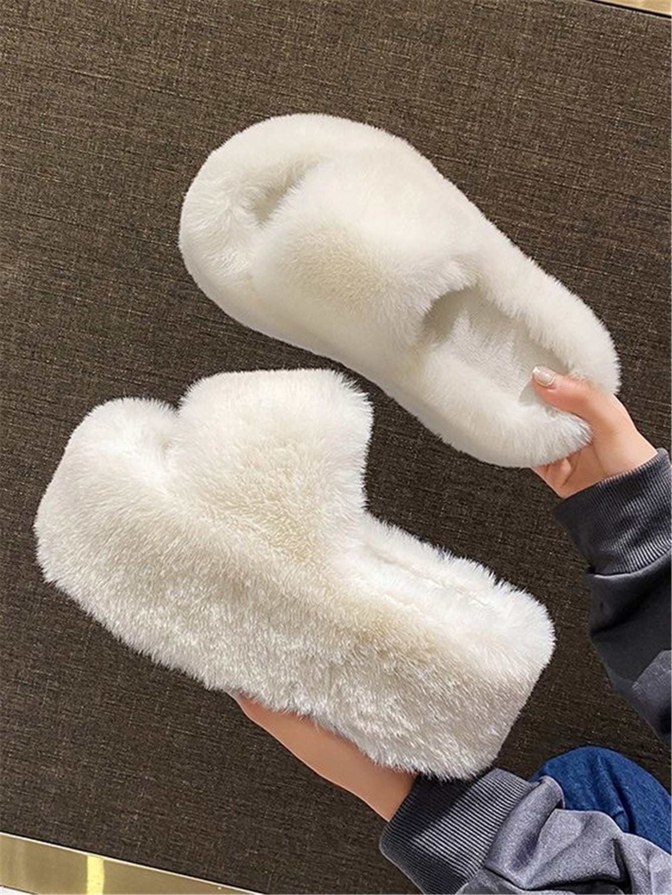 In Beige Women Home Slippers