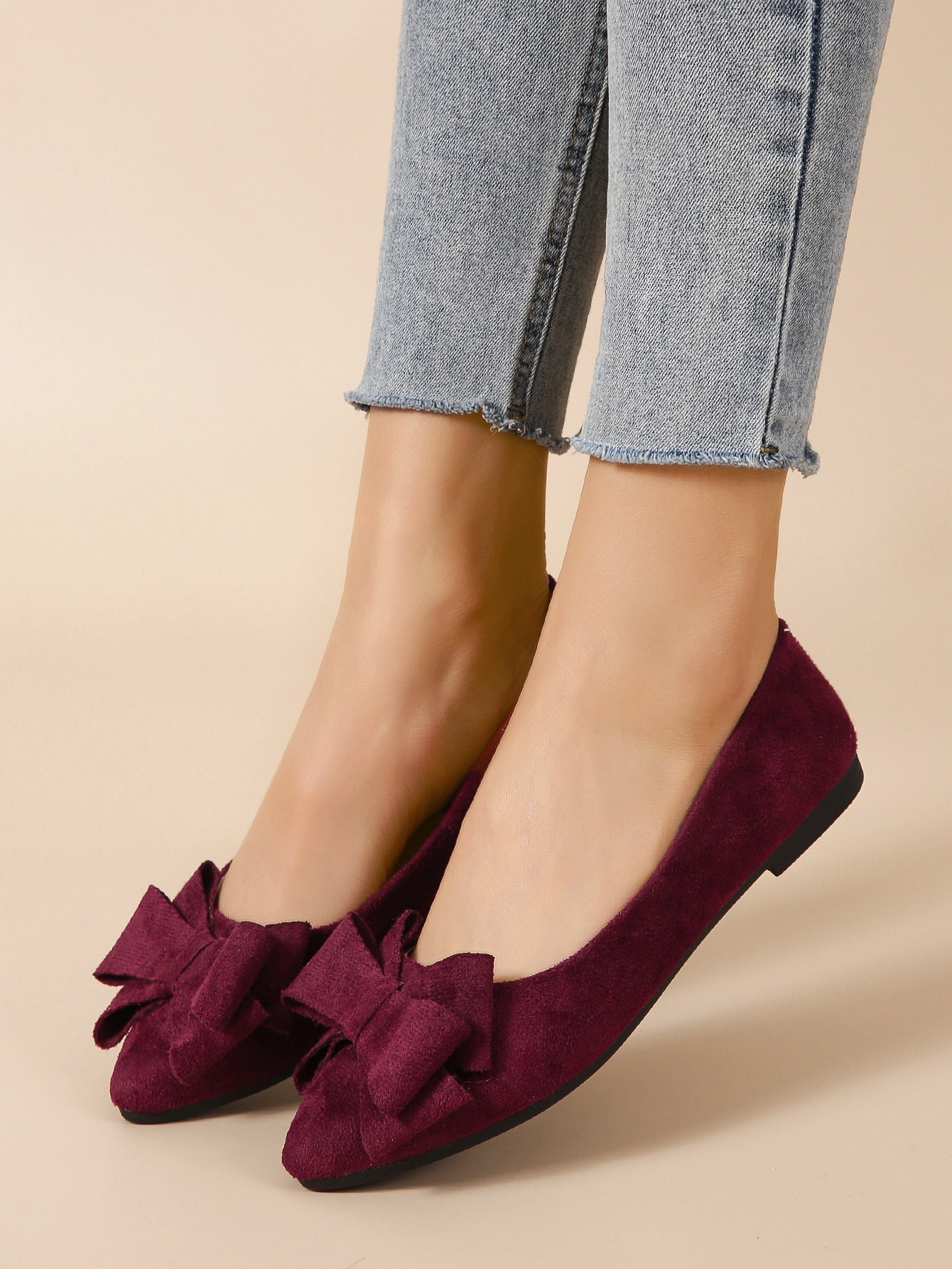 In Burgundy Women Shoes