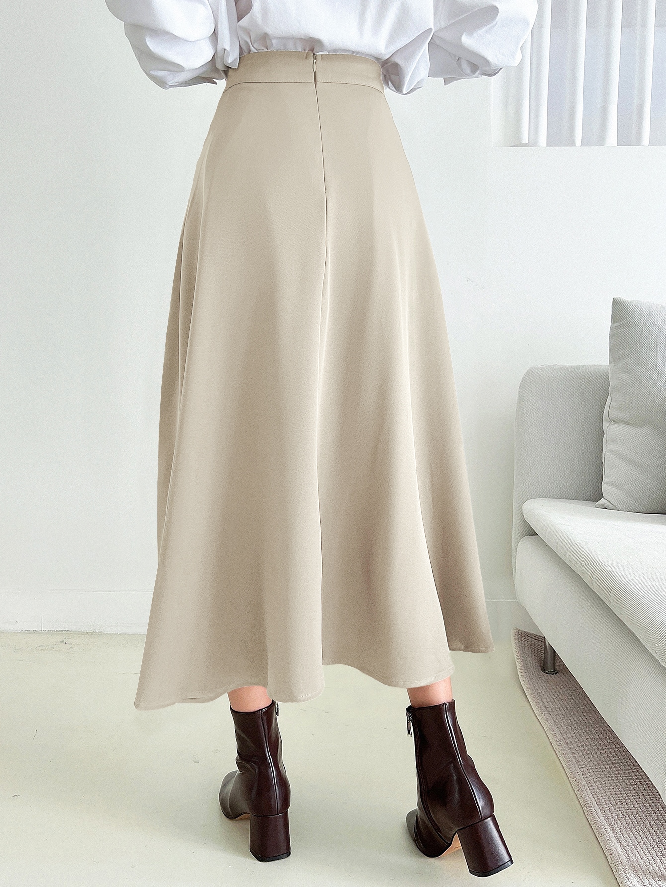 In Beige Women Skirts