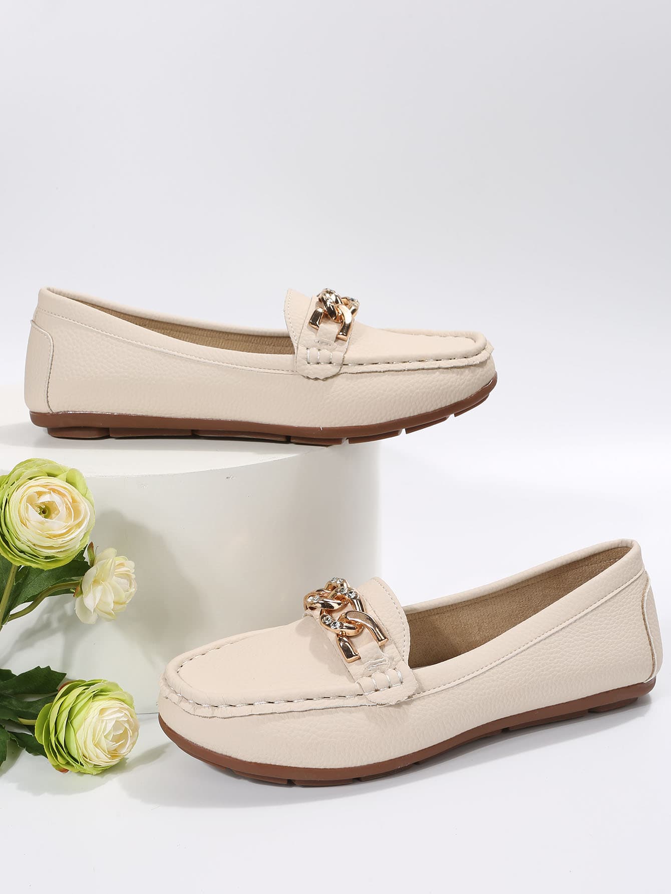 In Beige Women Flats