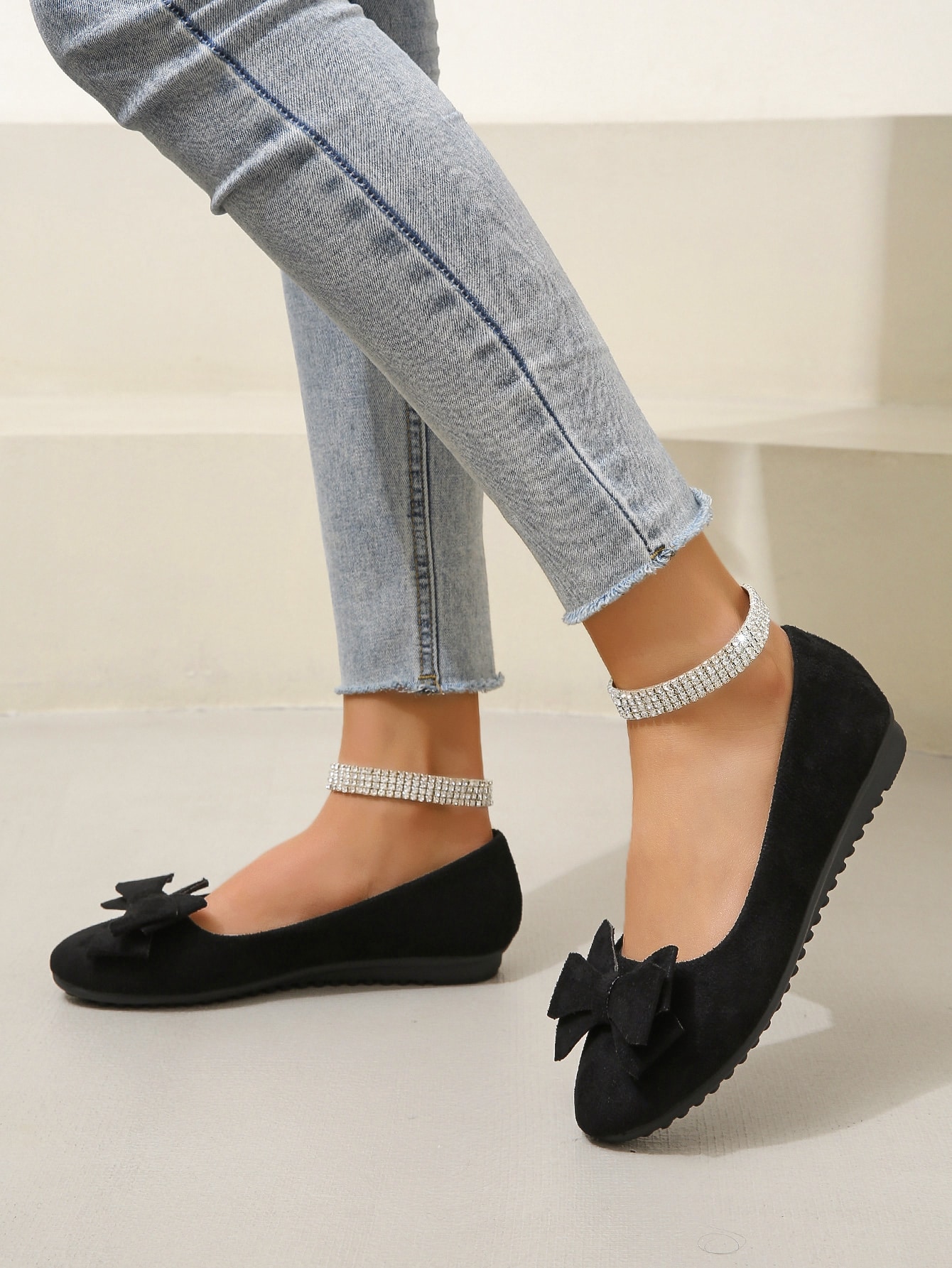 In Black Women Flats