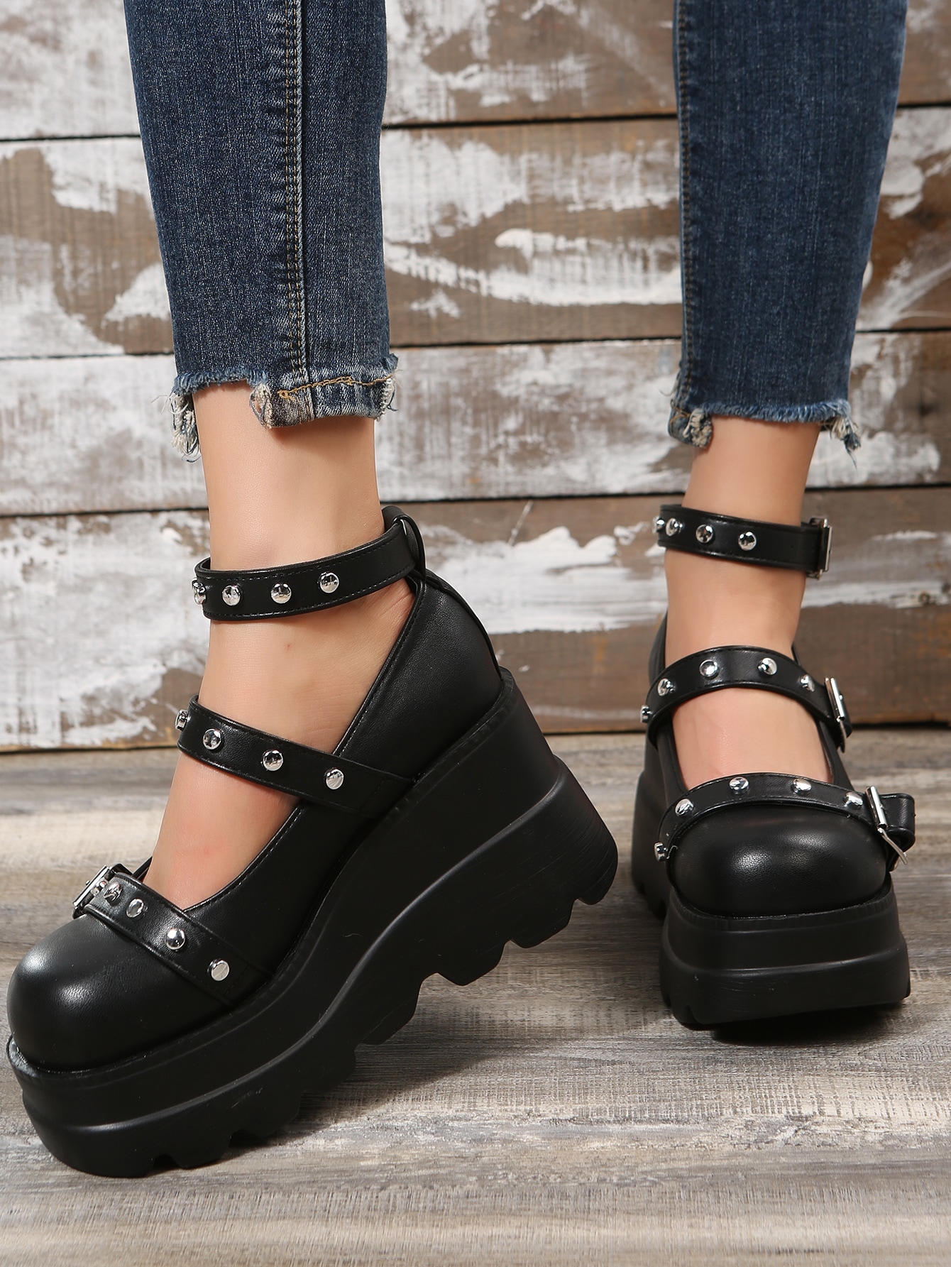 In Black Women Wedges & Flatform