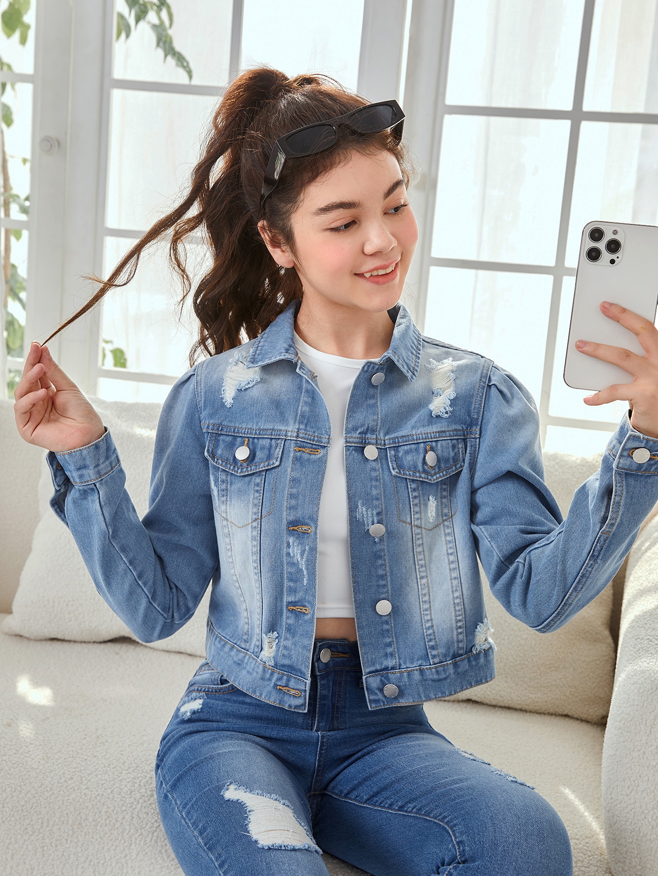 Teen Girls Denim Jackets & Coats