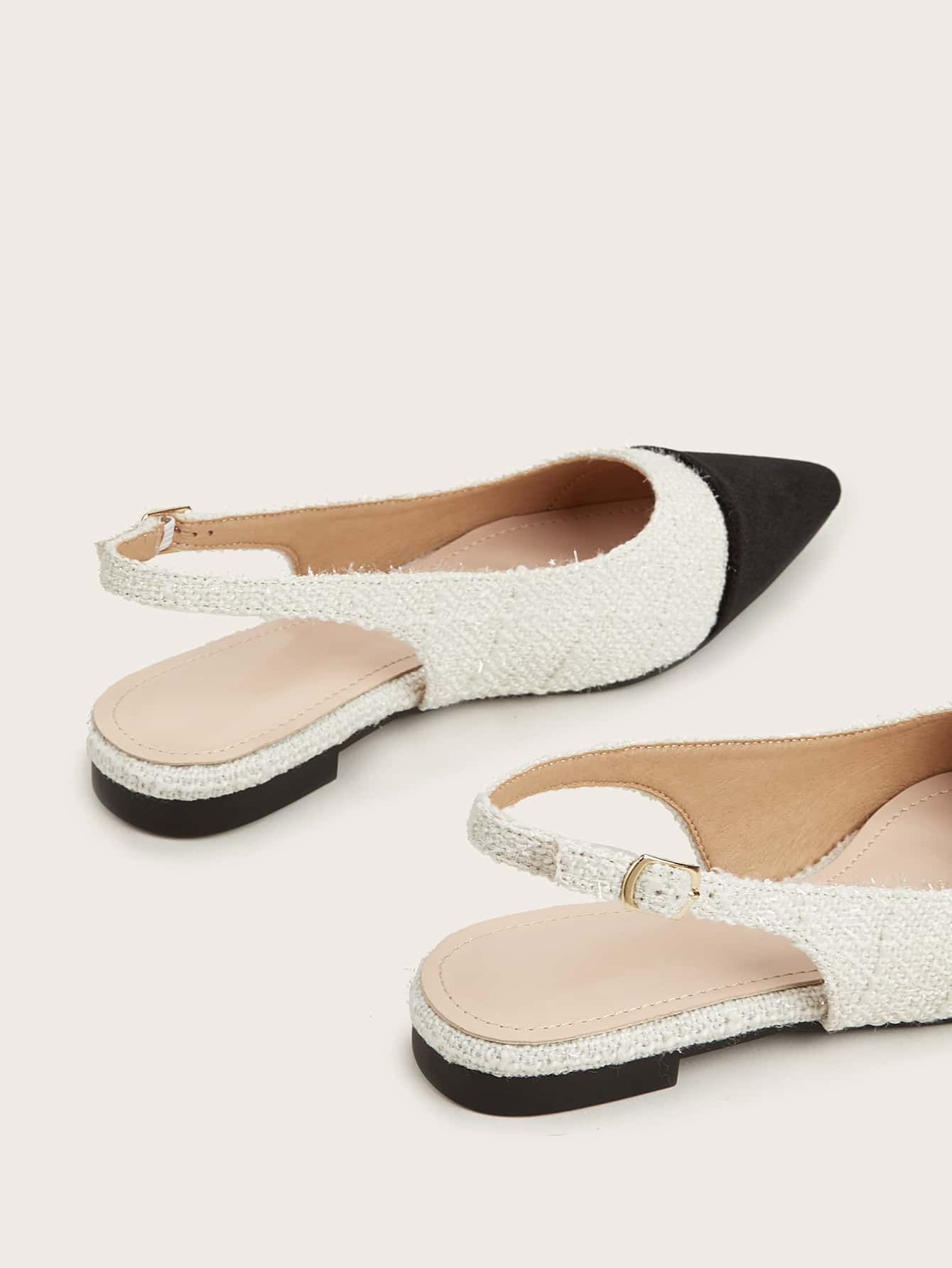 In Black and White Women Flats