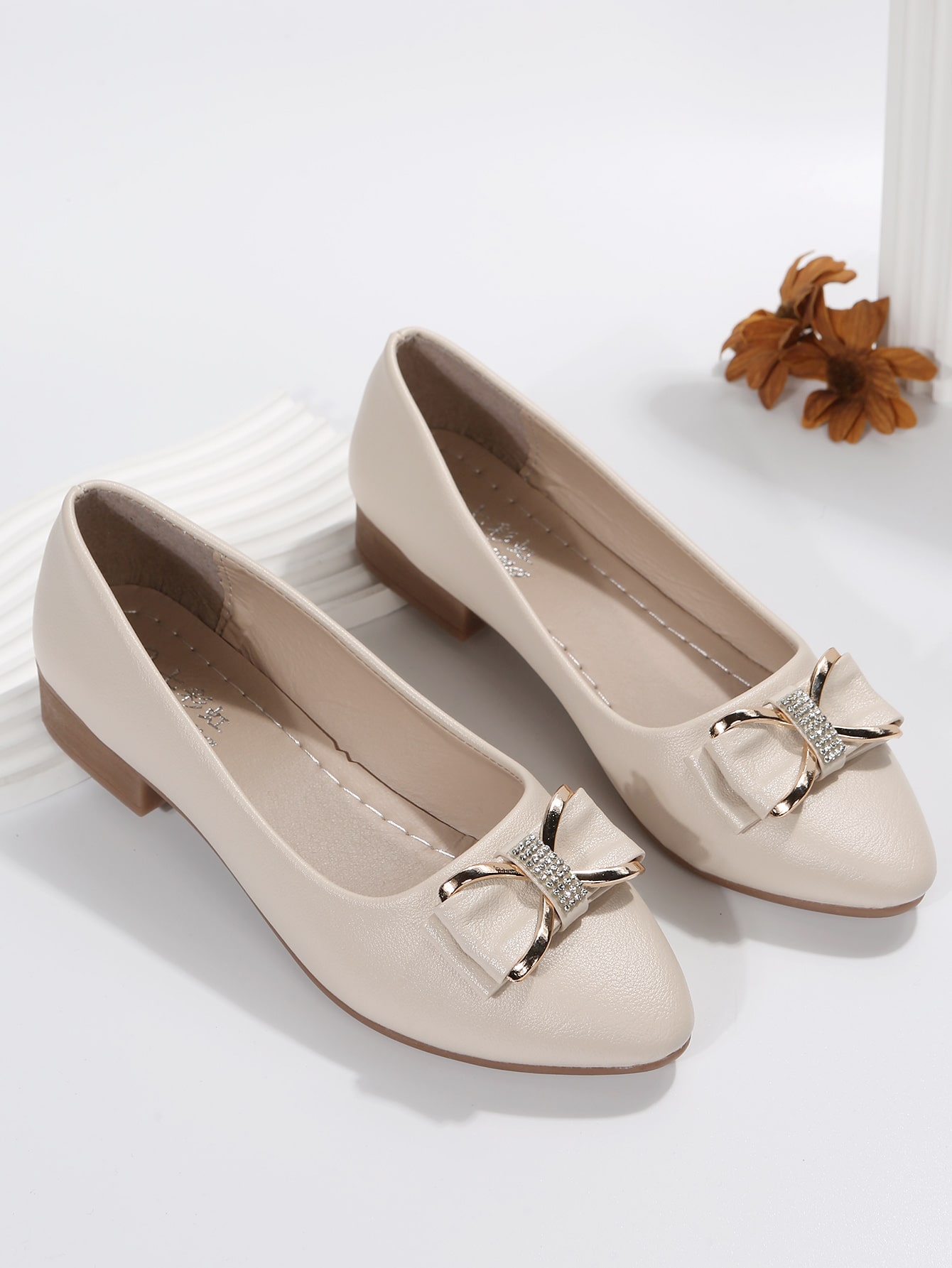 In Beige Women Flats